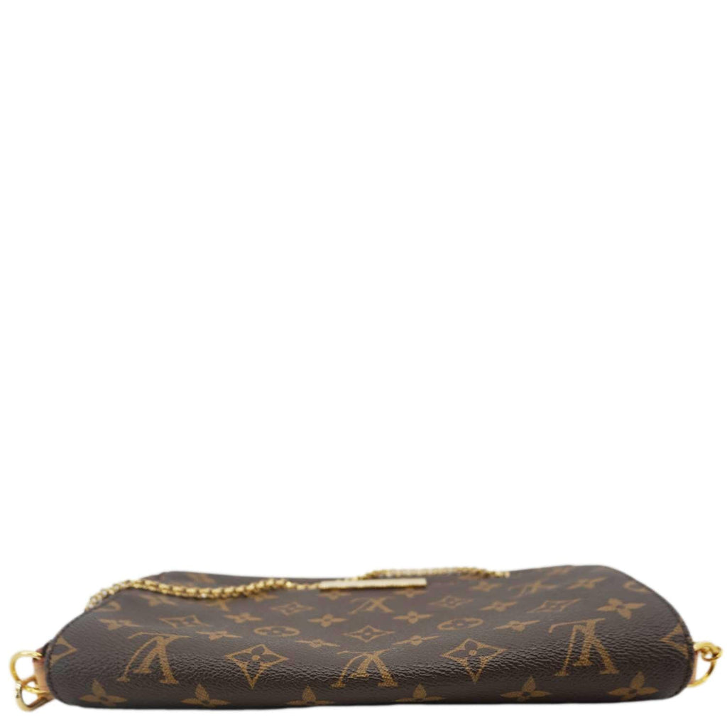 LOUIS VUITTON Favorite MM Monogram Canvas Shoulder Bag Brown