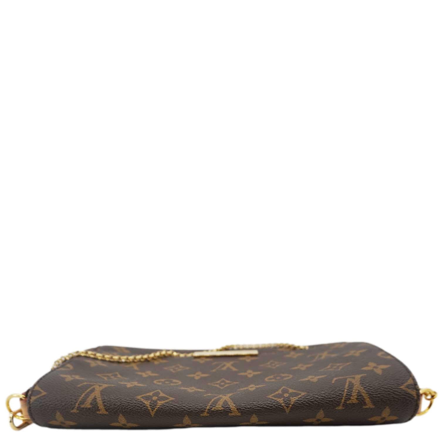 LOUIS VUITTON Favorite MM Monogram Canvas Shoulder Bag Brown