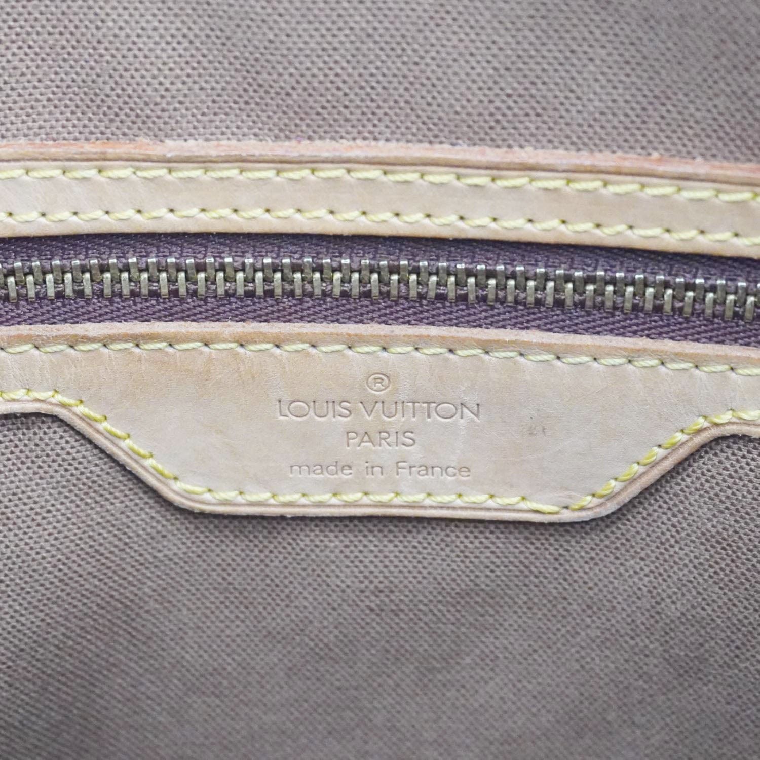 LOUIS VUITTON Cabas Mezzo Monogram Canvas Tote Bag Brown
