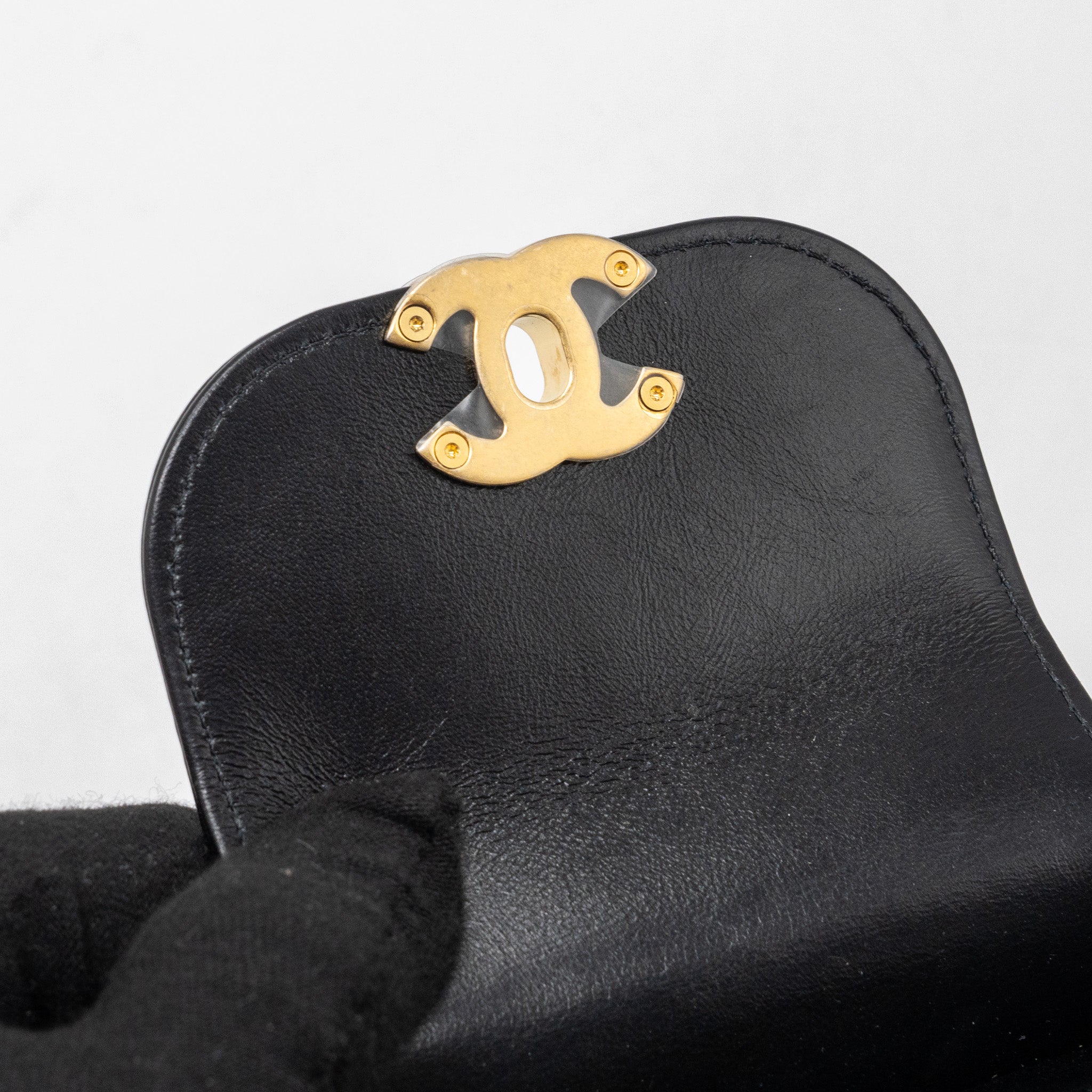 Chanel 23k Mini Shopping Tote Calfskin Black (Microchip)