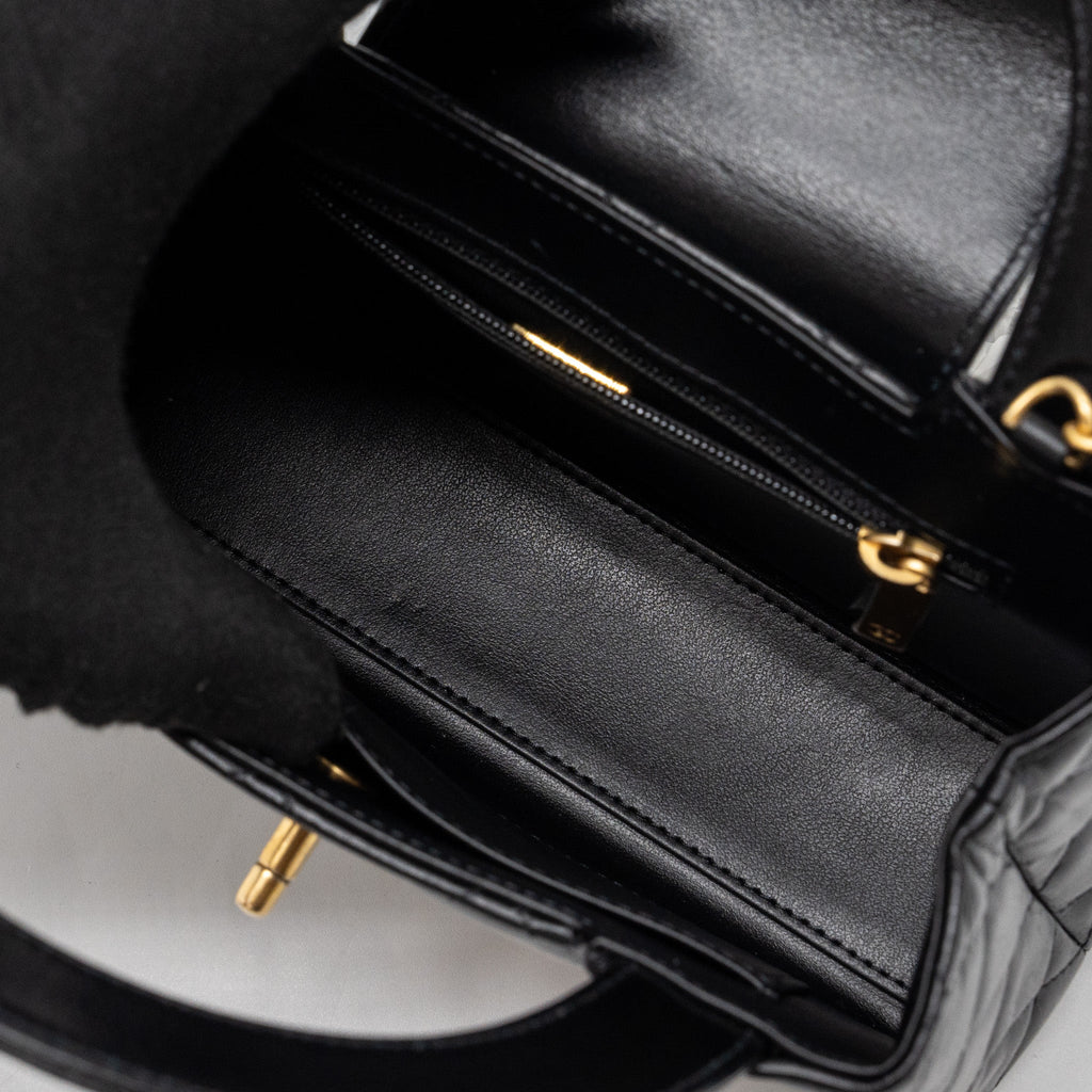 Chanel 23k Mini Shopping Tote Calfskin Black (Microchip)