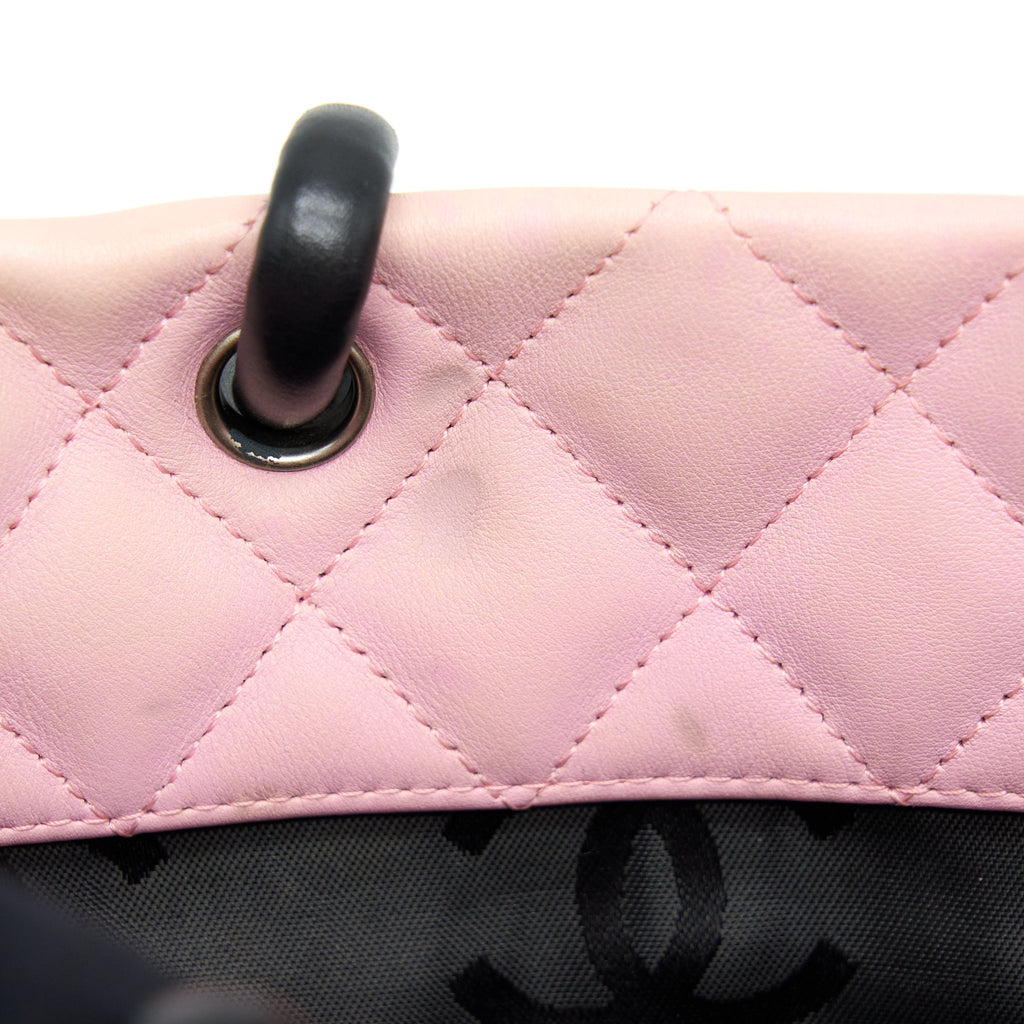 Chanel Vintage Camnon Tote Pink/Black