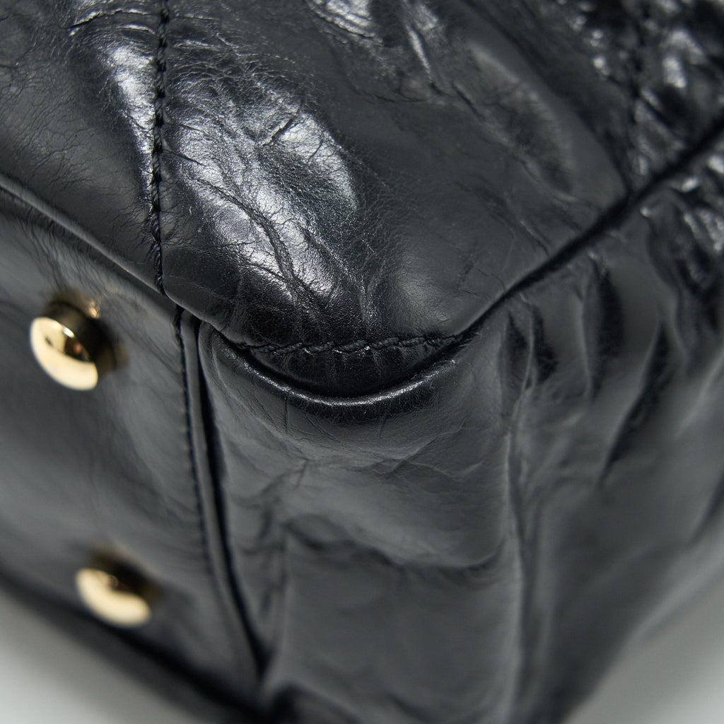 Chanel Calfskin Tote bag with Chain black and Red