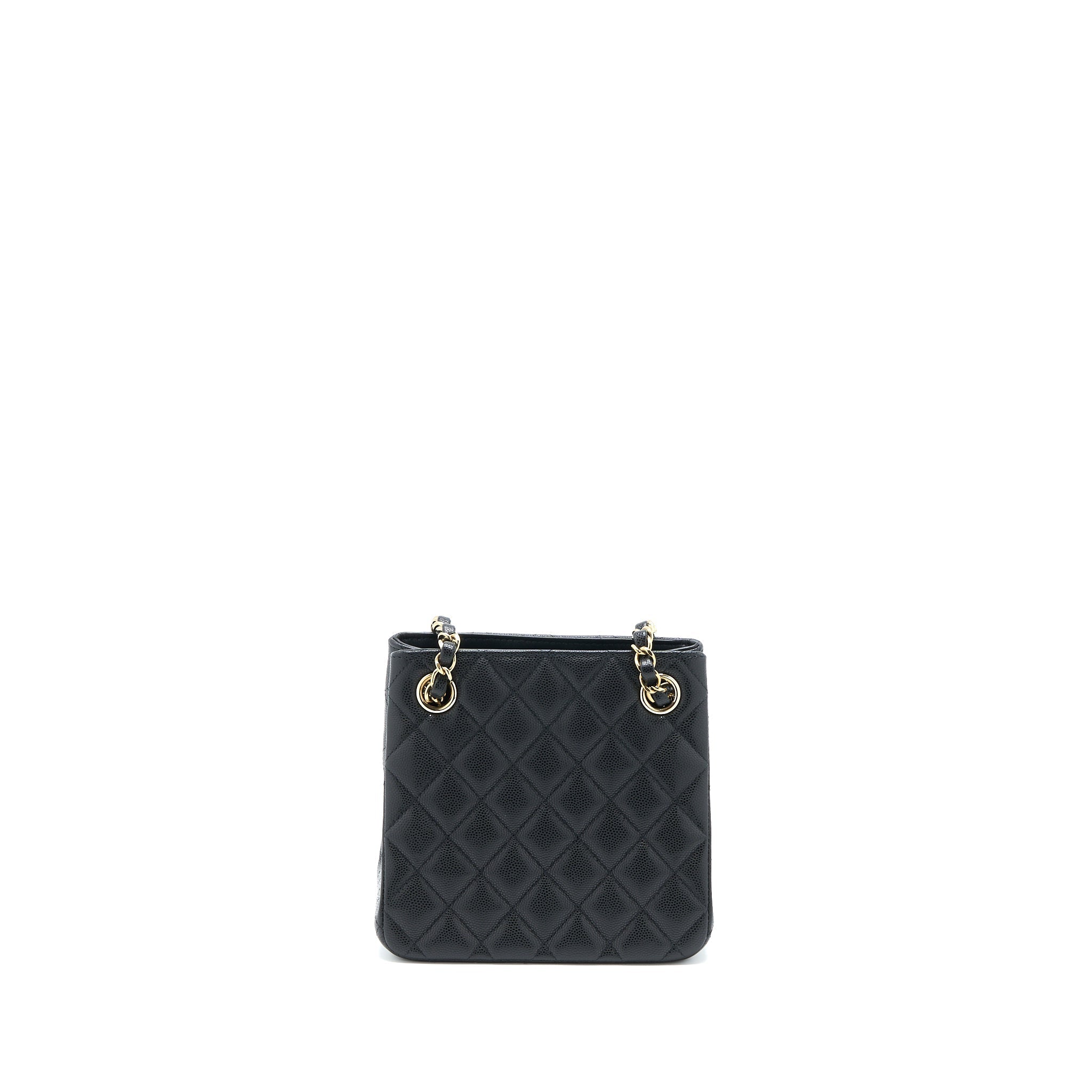 Chanel Mini Bucket Tote Bag Caviar Black L (Microchip)
