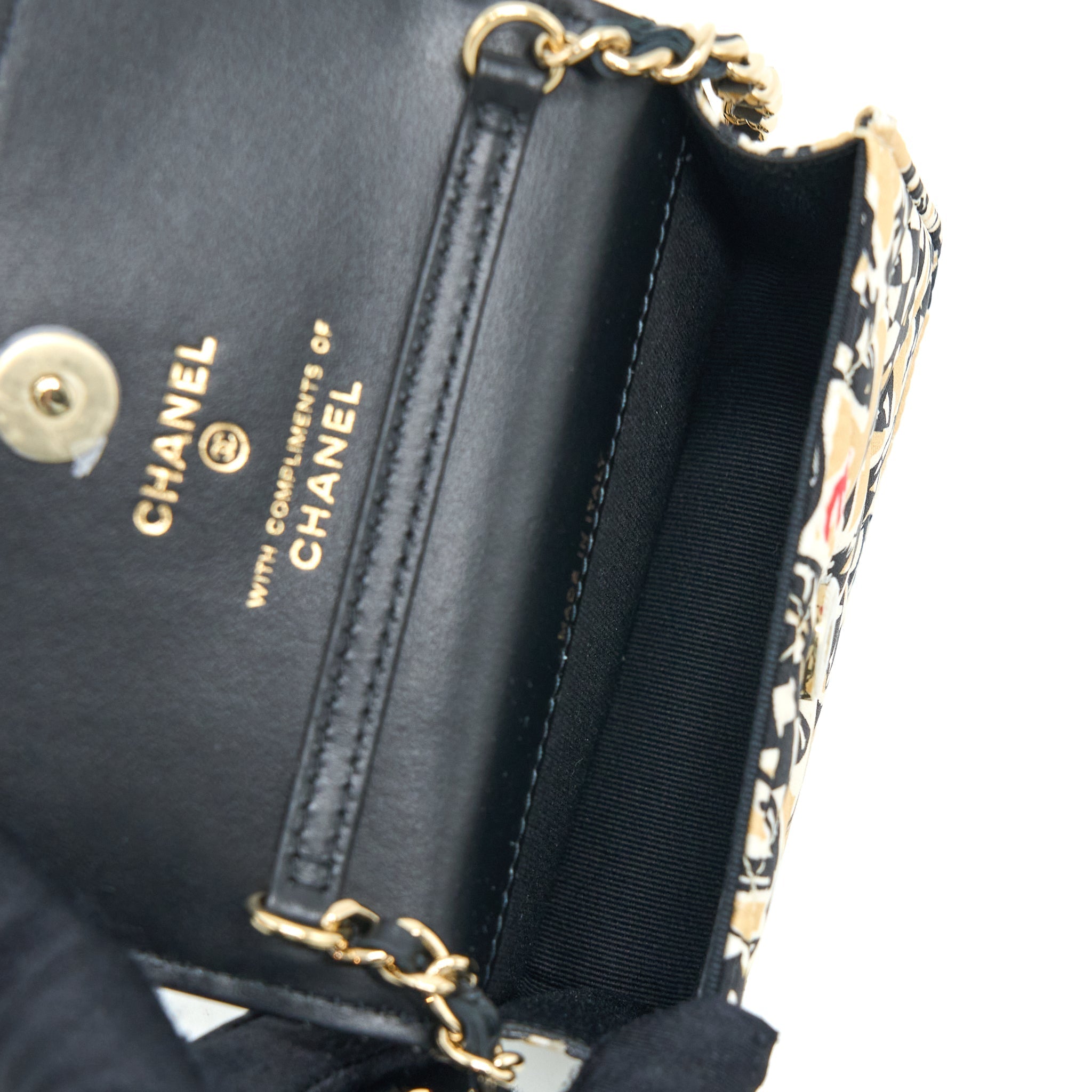 Chanel Mini Clutch with Chain Fabric Multicoloured L (Microchip)