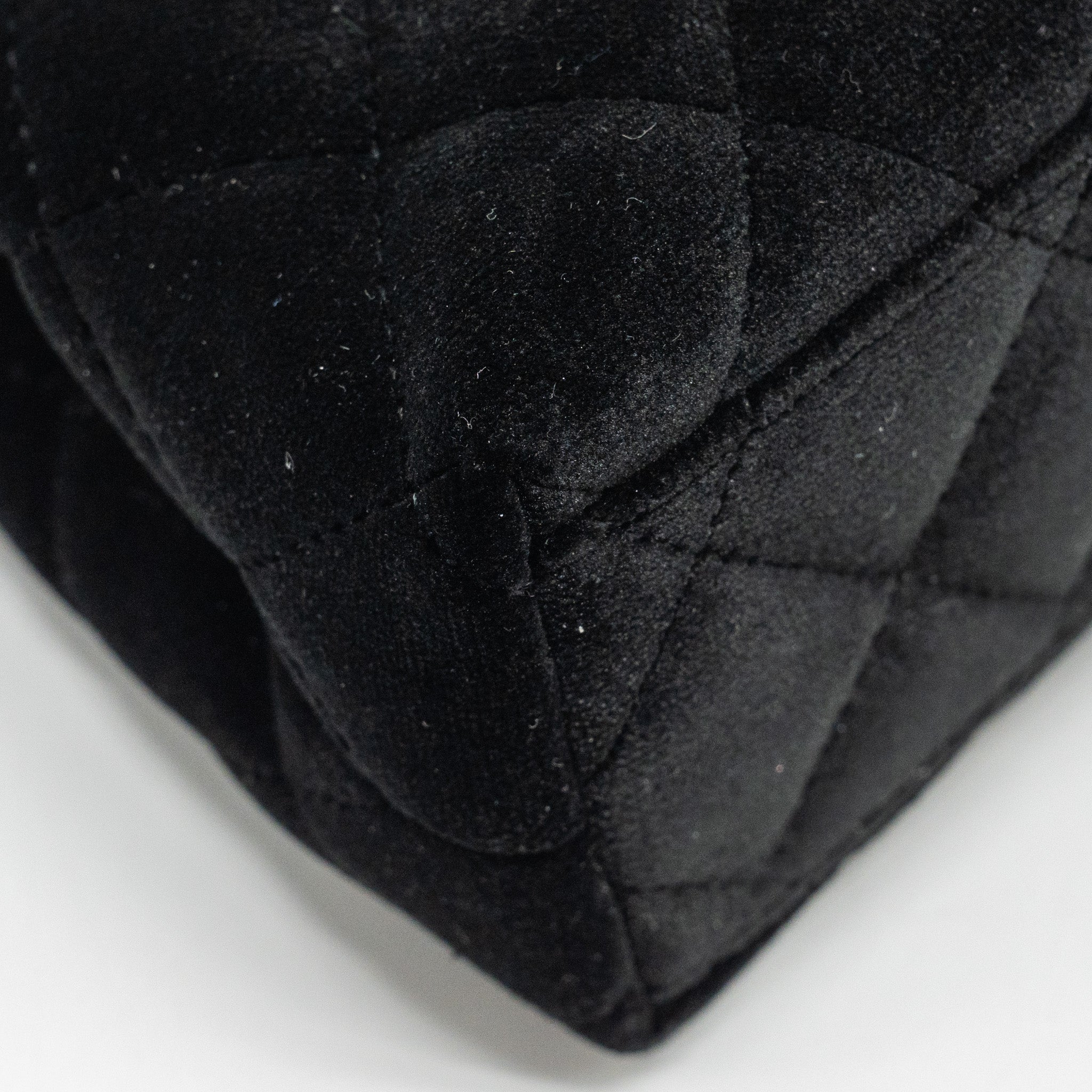 Chanel 24a Mini Shopping Tote/Mini Kelly Velvet Black  (microchip)