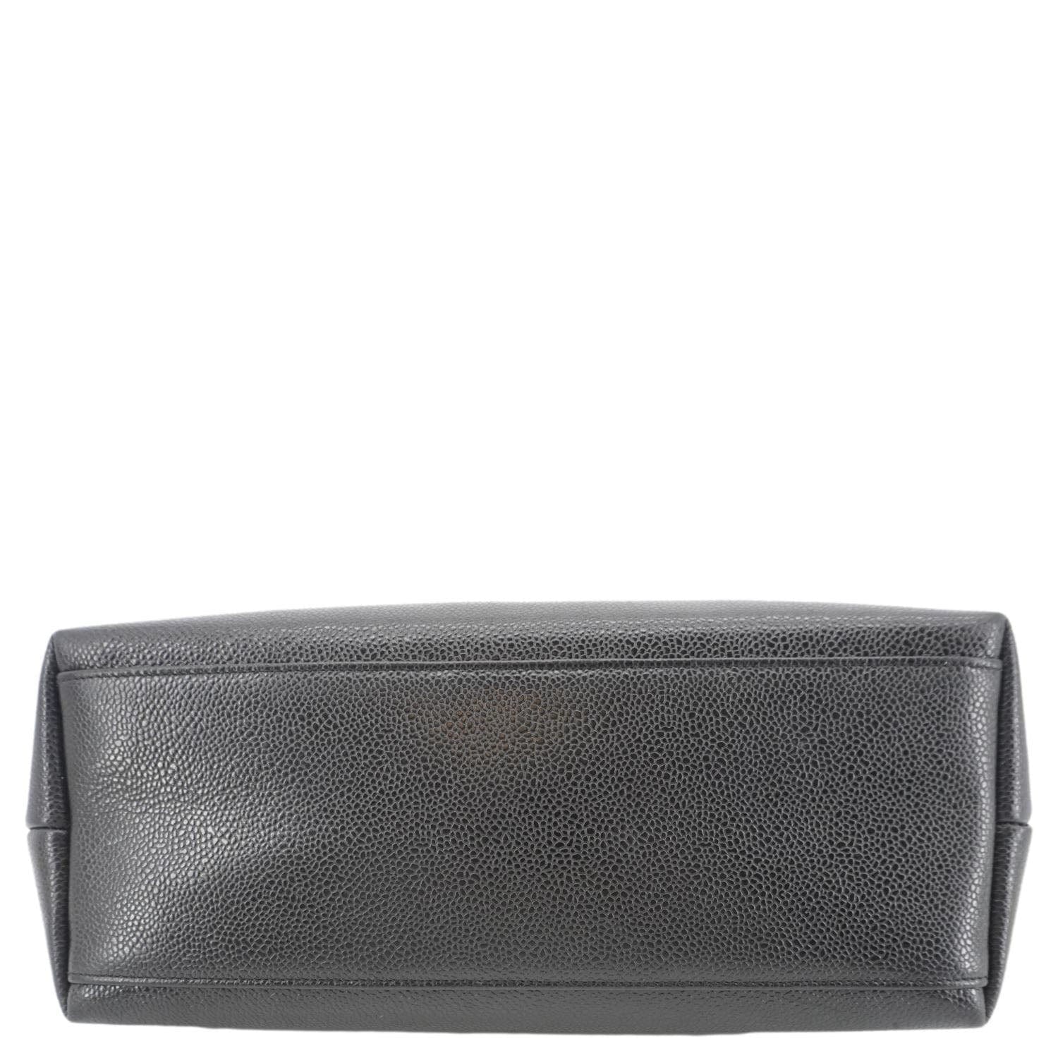 CHANEL Vintage Timeless CC Caviar Leather Chain Shoulder Strap Black