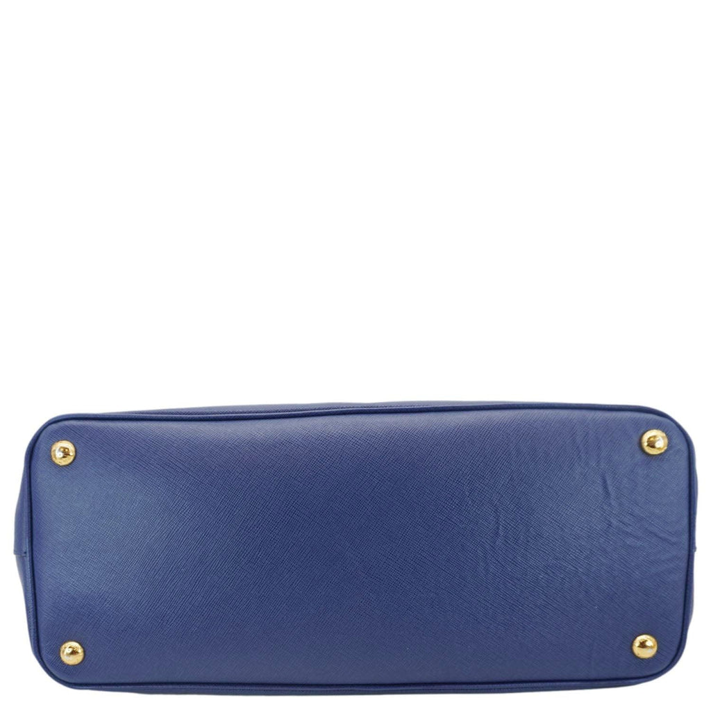 PRADA Galleria Double-Zip Large Saffiano Lux Leather Tote Bag Blue