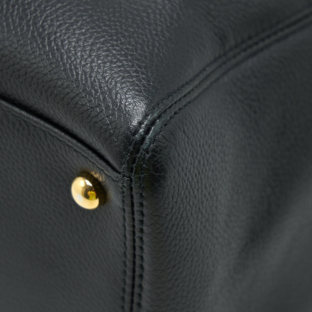 Chanel Cerf Tote bag Grained calfskin black