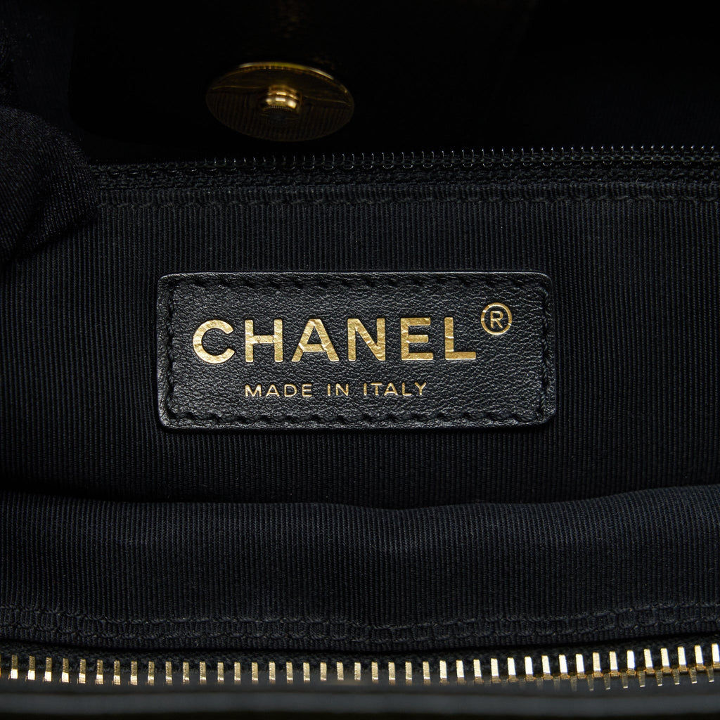 Chanel Cerf Tote bag Grained calfskin black