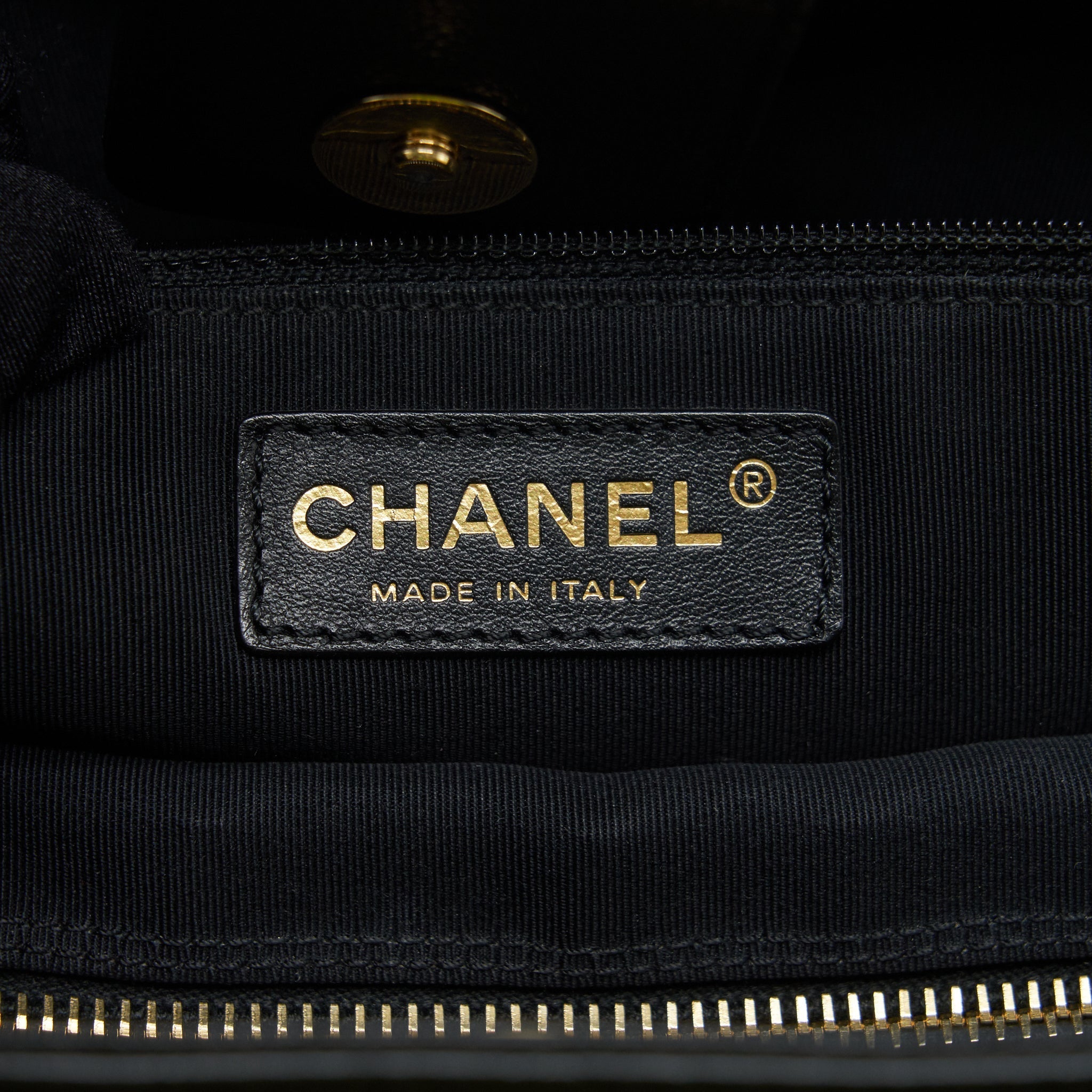 Chanel Cerf Tote bag Grained calfskin black
