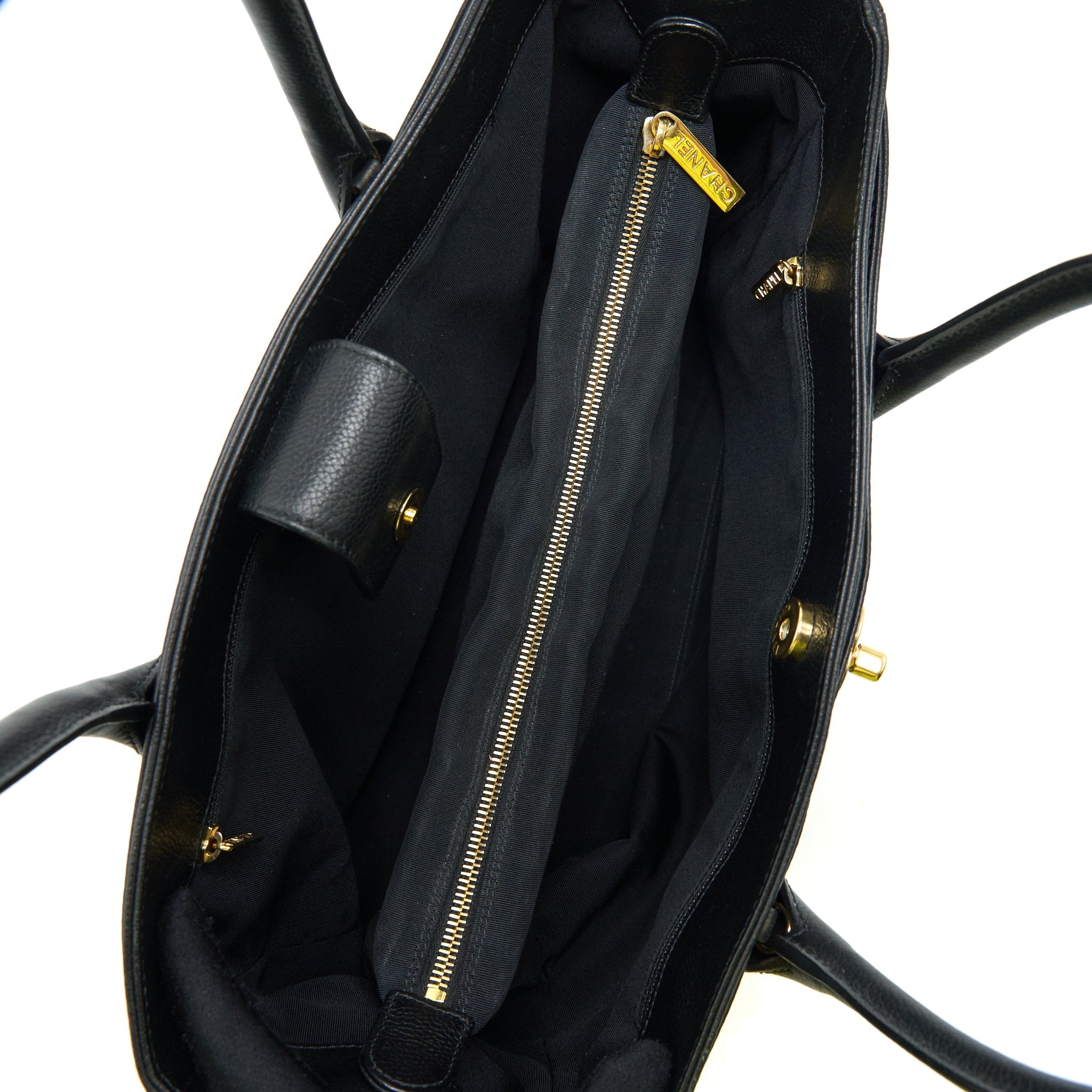 Chanel Cerf Tote bag Grained calfskin black