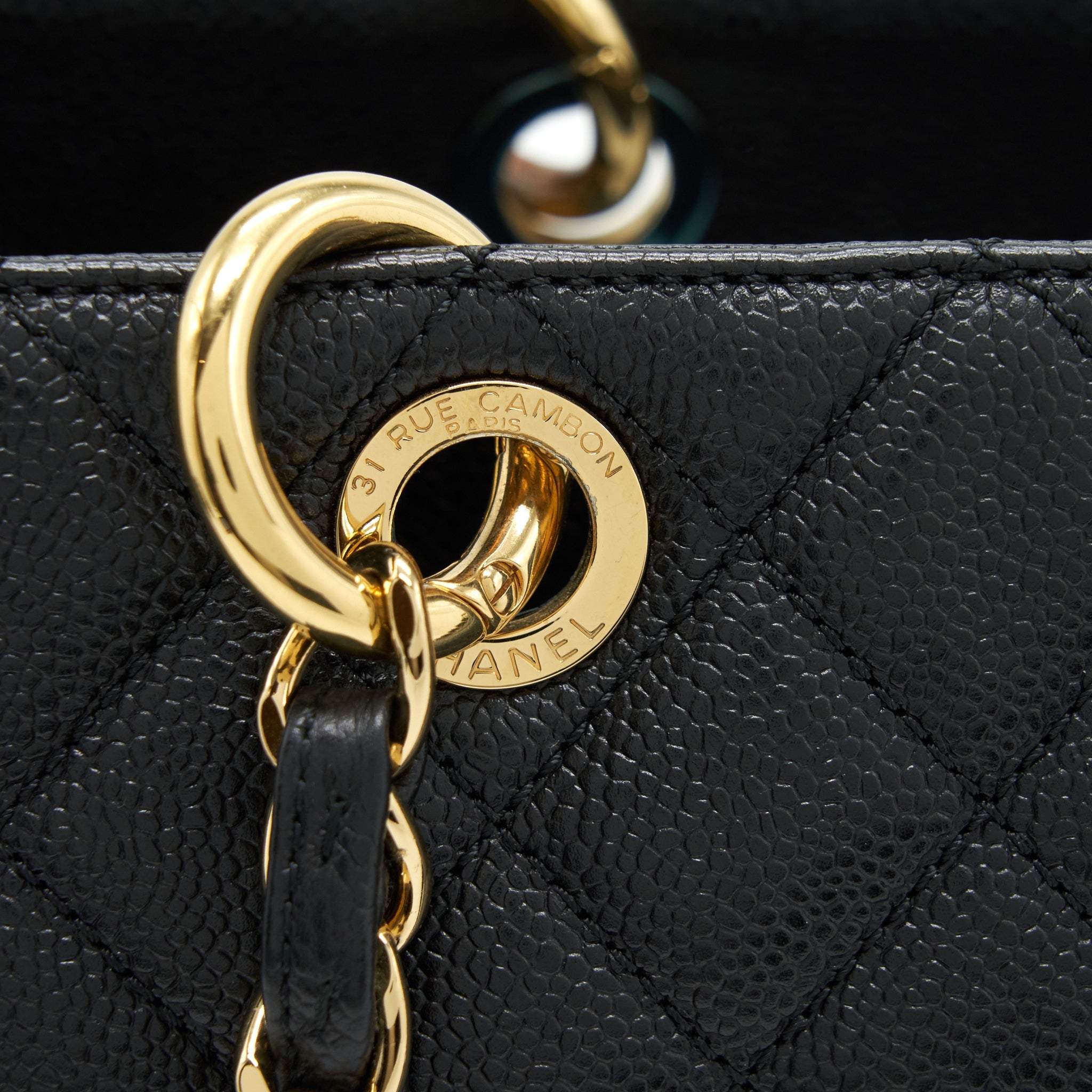 Chanel Grand Shopping Tote Bag Caviar Black