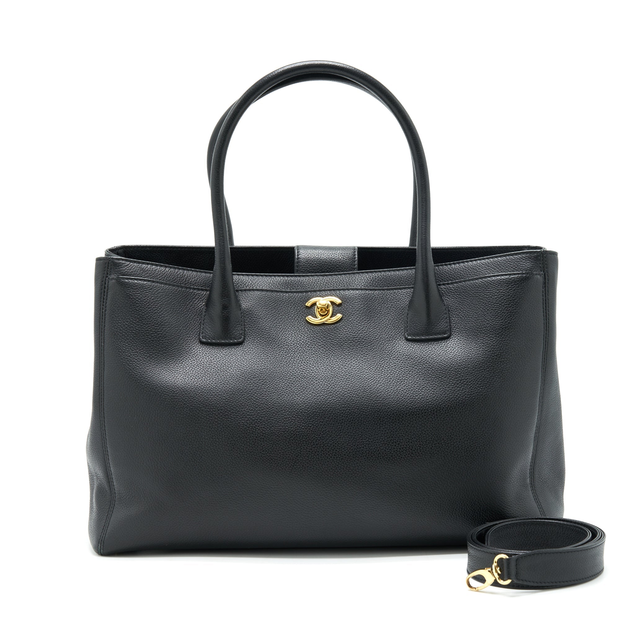 Chanel Cerf Tote bag Grained calfskin black