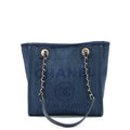 Chanel Small Deauville Tote bag Denim blue