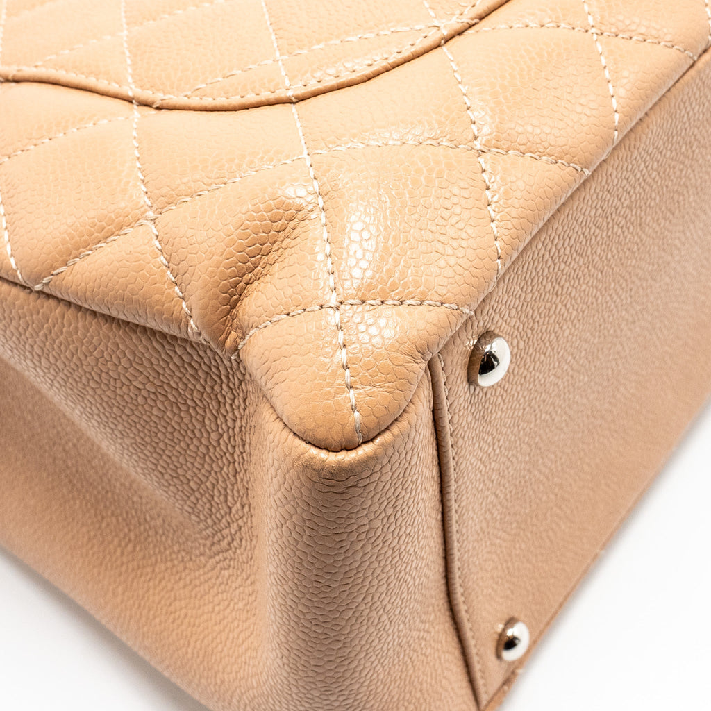 Chanel XL Grand Shopping tote Bag Caviar Dark Beige