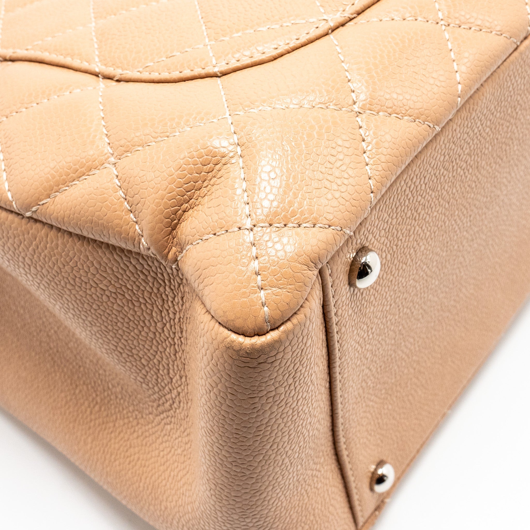 Chanel XL Grand Shopping tote Bag Caviar Dark Beige