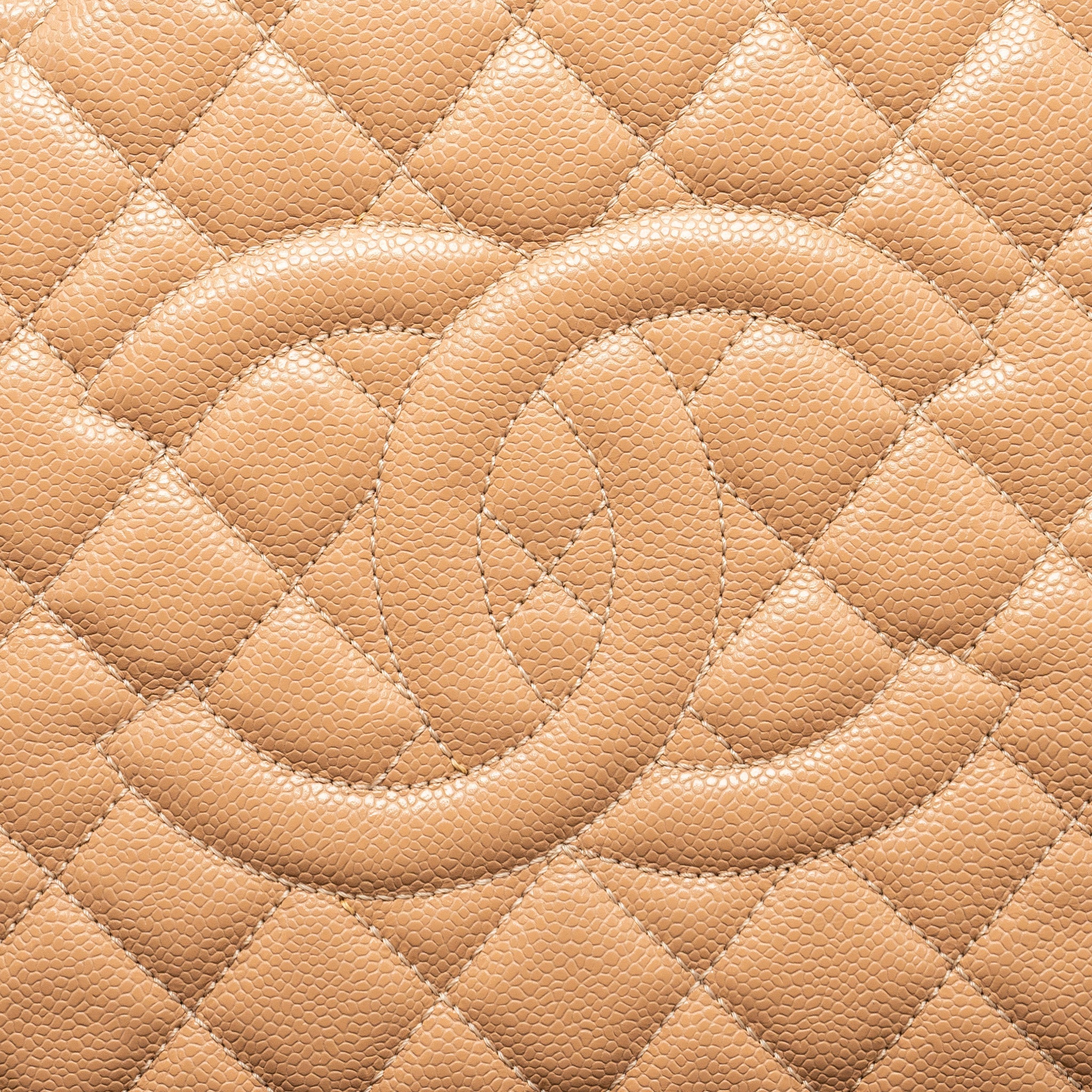 Chanel XL Grand Shopping tote Bag Caviar Dark Beige