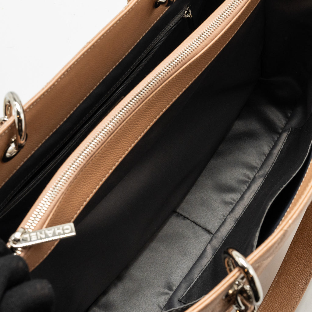 Chanel XL Grand Shopping tote Bag Caviar Dark Beige