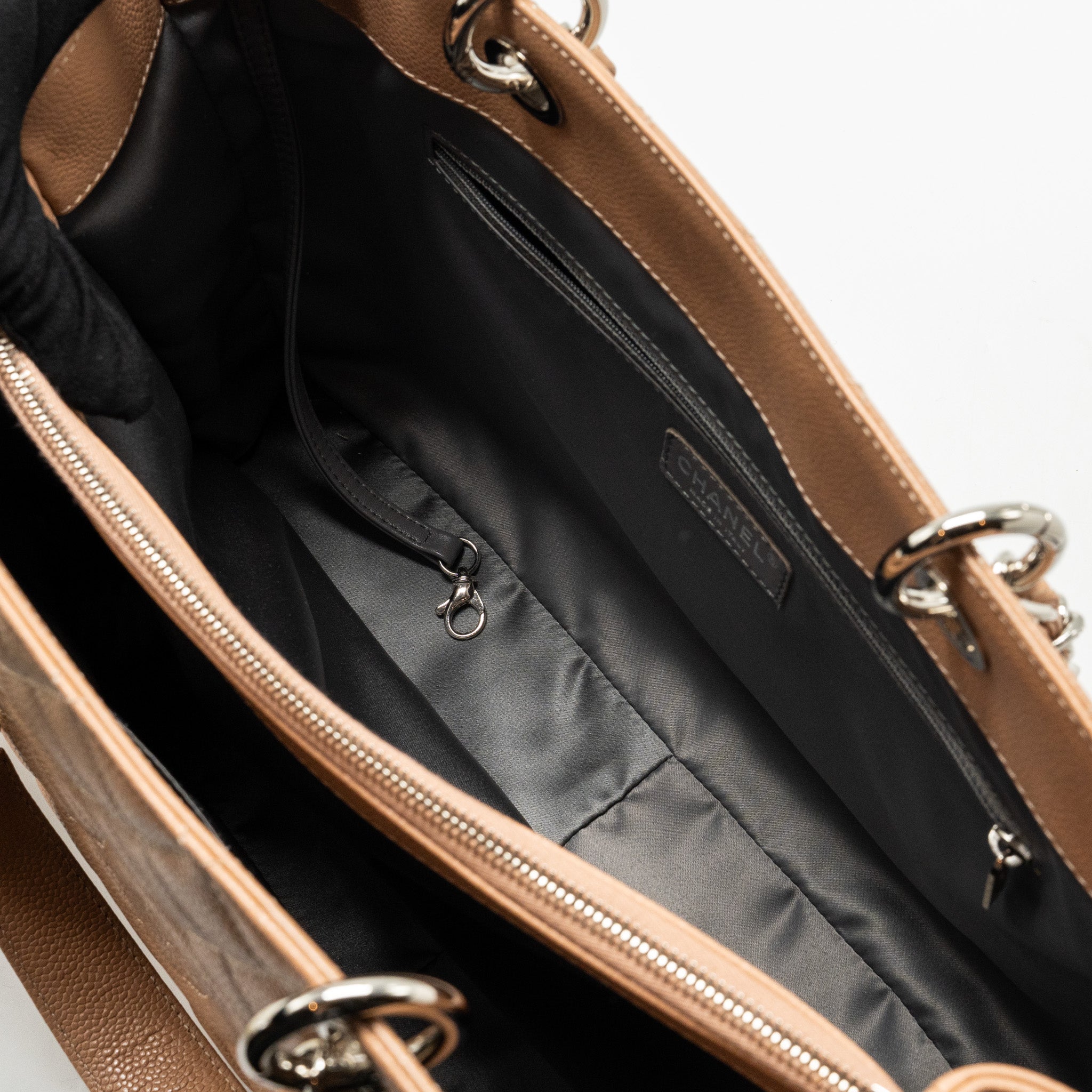 Chanel XL Grand Shopping tote Bag Caviar Dark Beige