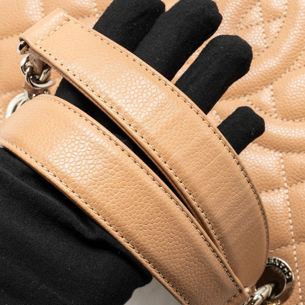 Chanel XL Grand Shopping tote Bag Caviar Dark Beige
