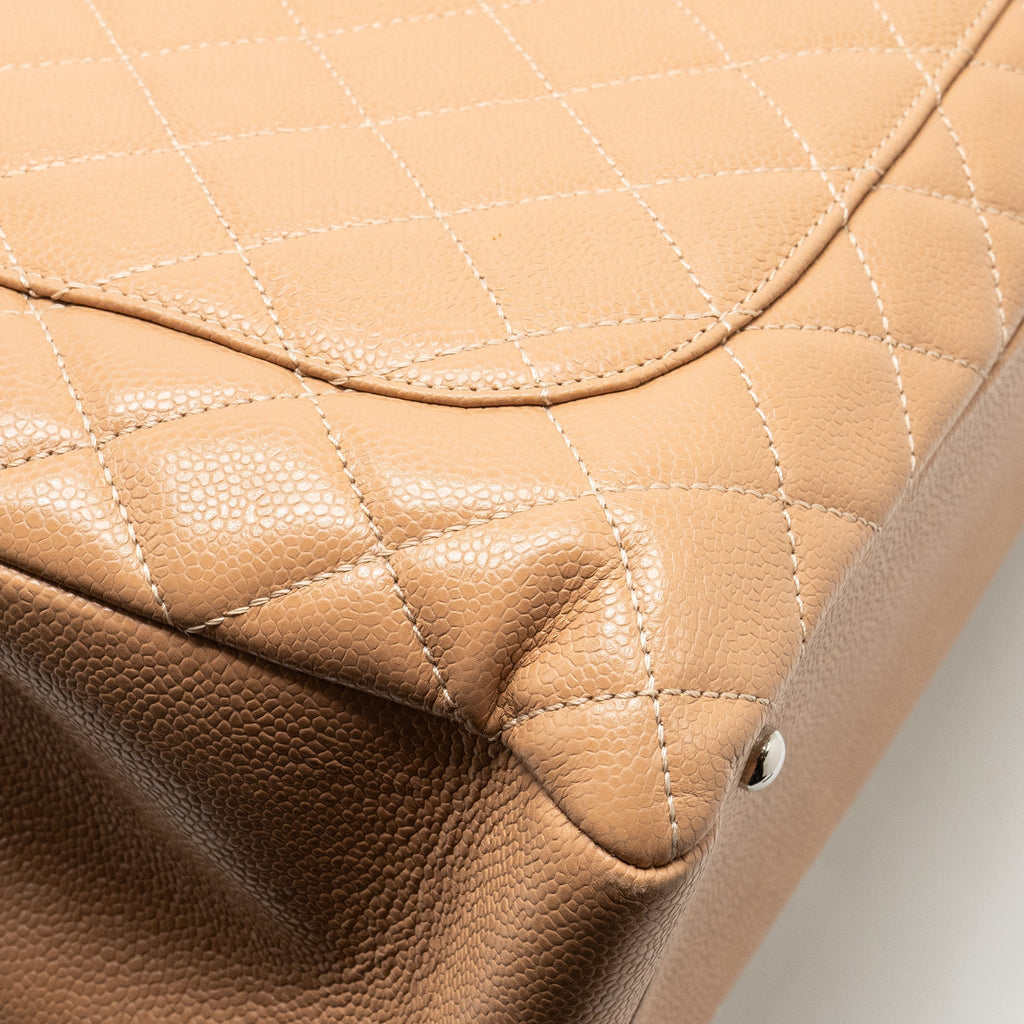 Chanel XL Grand Shopping tote Bag Caviar Dark Beige
