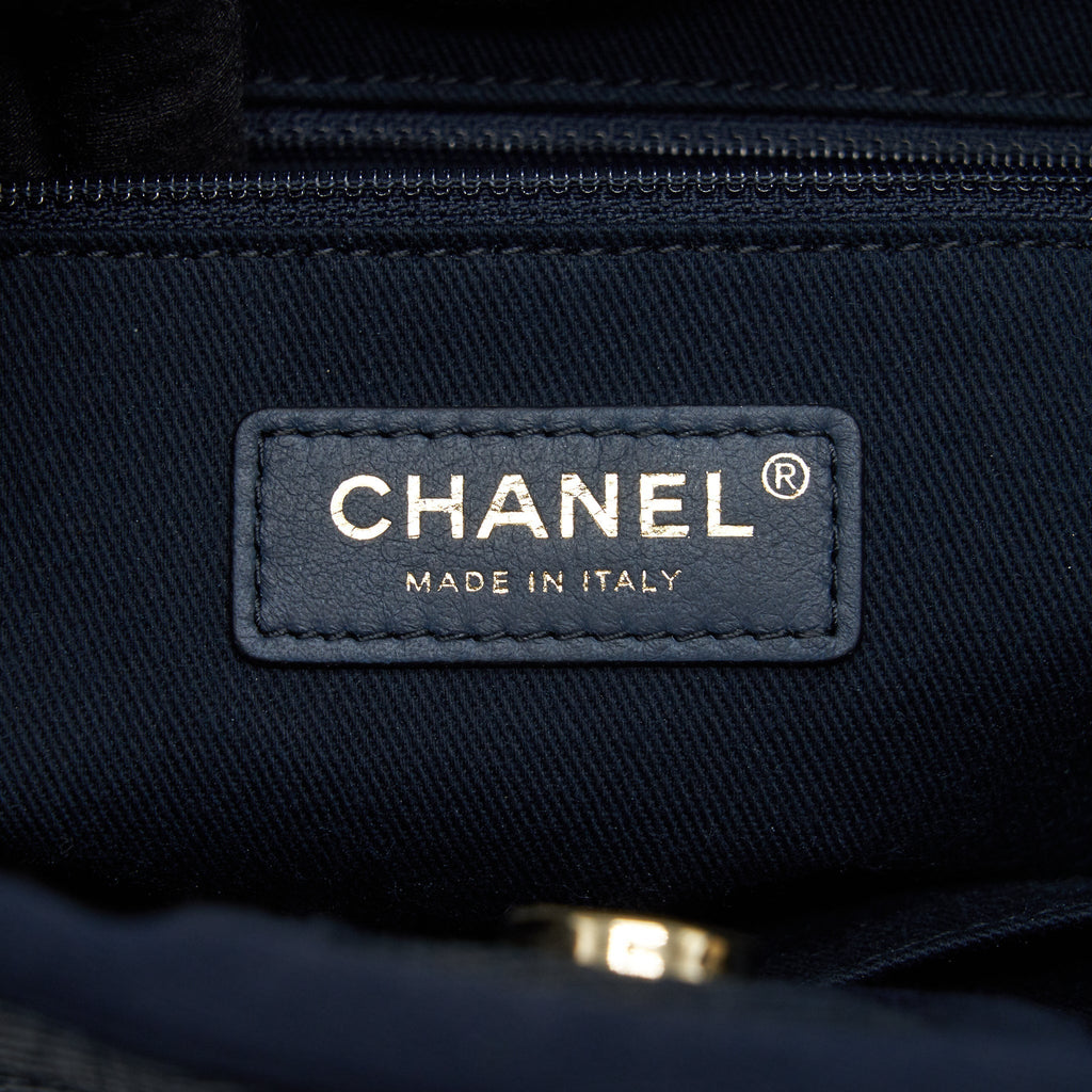 Chanel Small Deauville Tote bag Denim blue