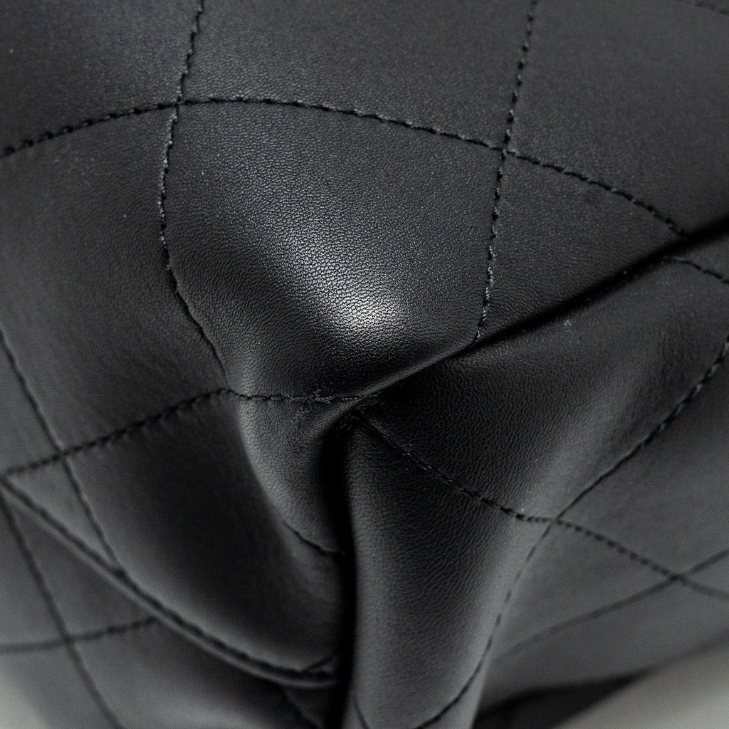 Chanel Hampton Tote Bag Lambskin Black