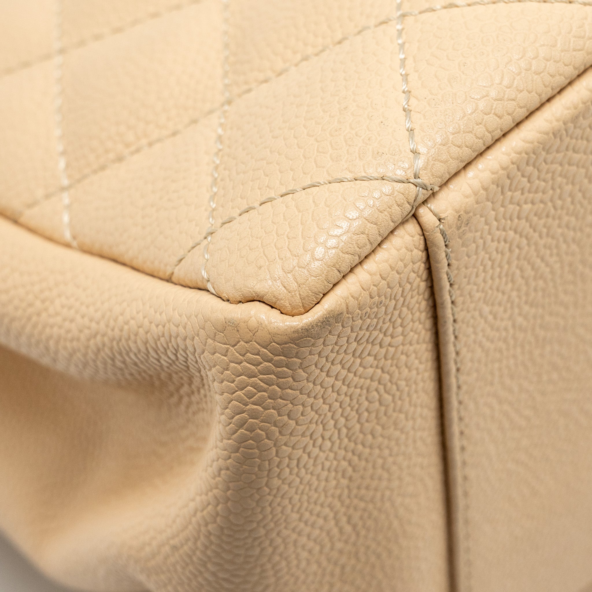 Chanel Grand Shopping Tote Bag Caviar Beige