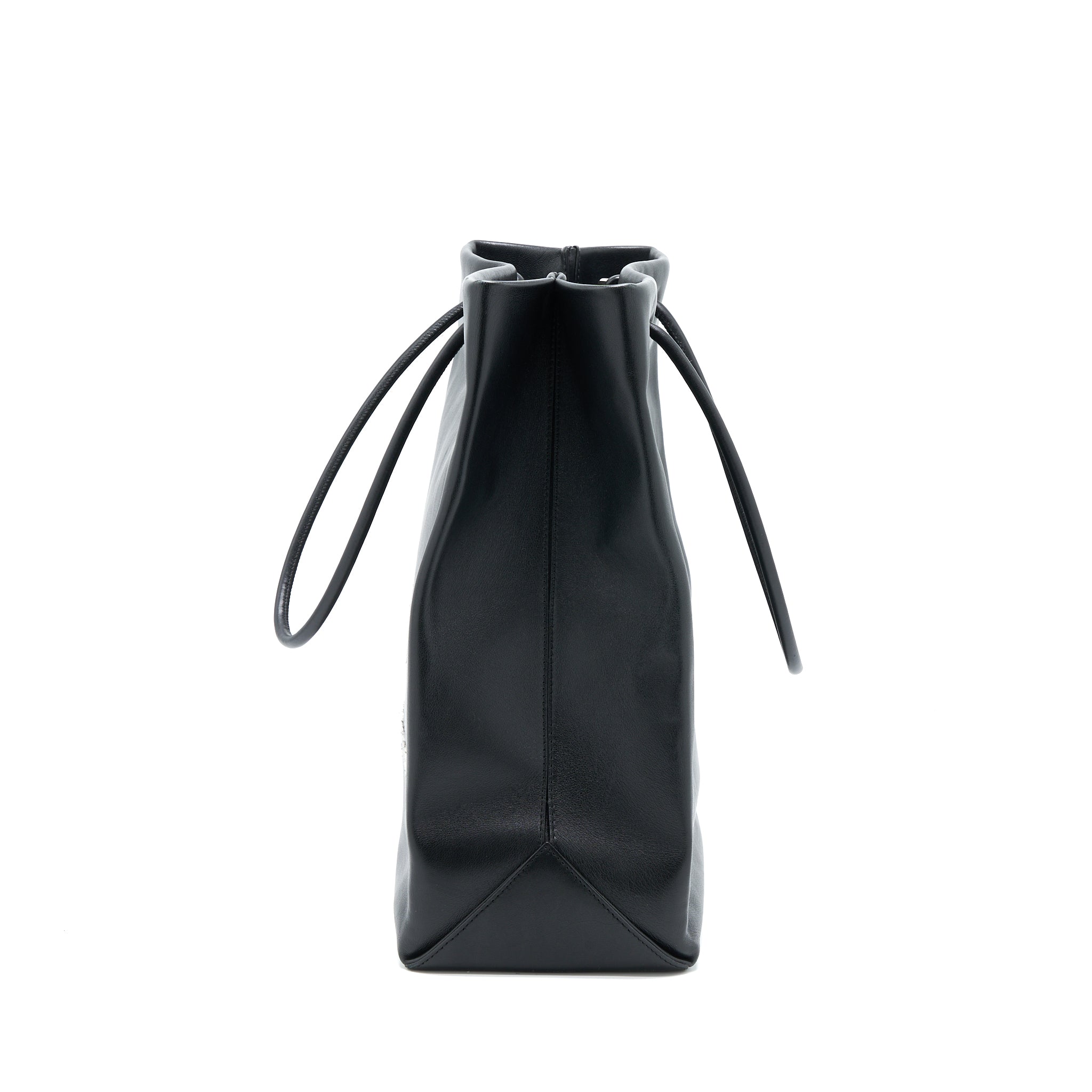 Chanel Vintage Cambon Tote Bag Calfskin Black
