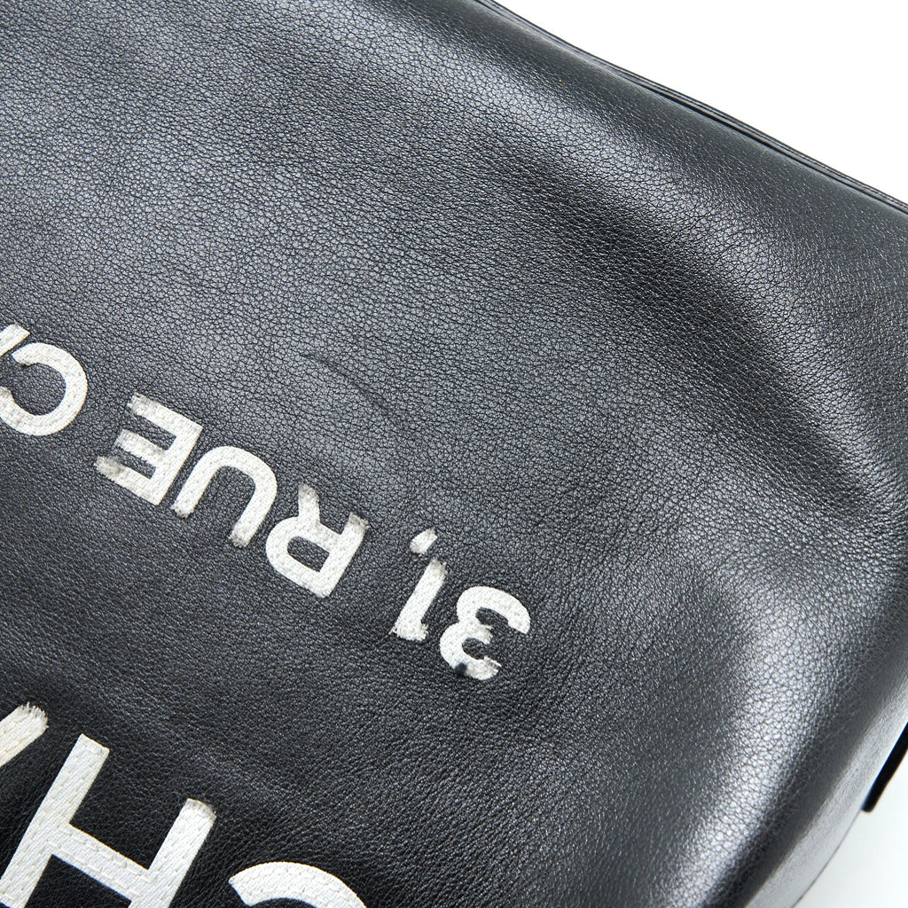 Chanel Vintage Cambon Tote Bag Calfskin Black