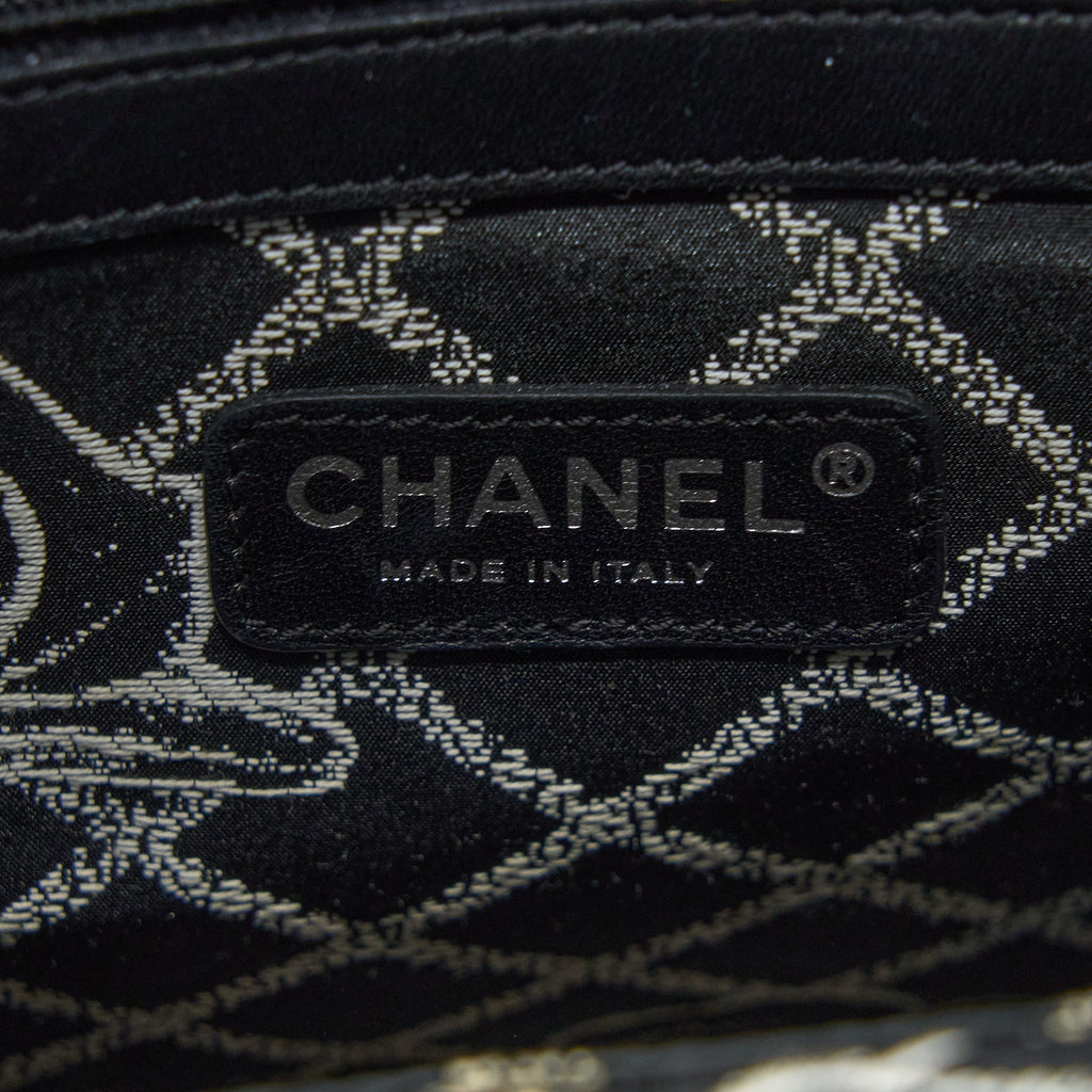 Chanel Vintage Cambon Tote Bag Calfskin Black