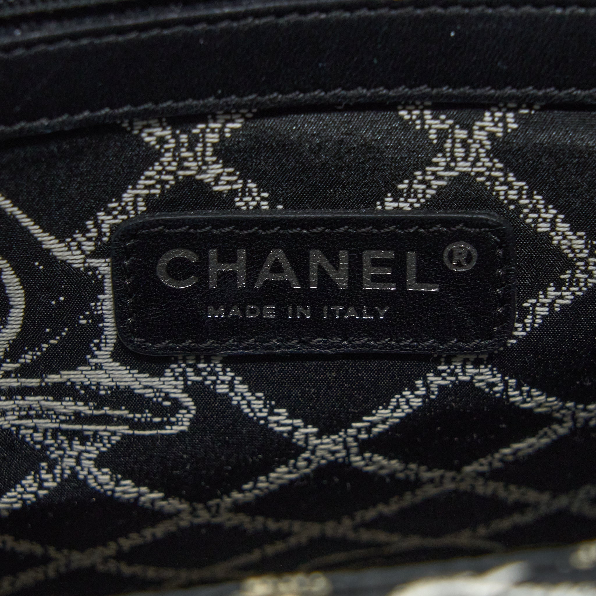Chanel Vintage Cambon Tote Bag Calfskin Black