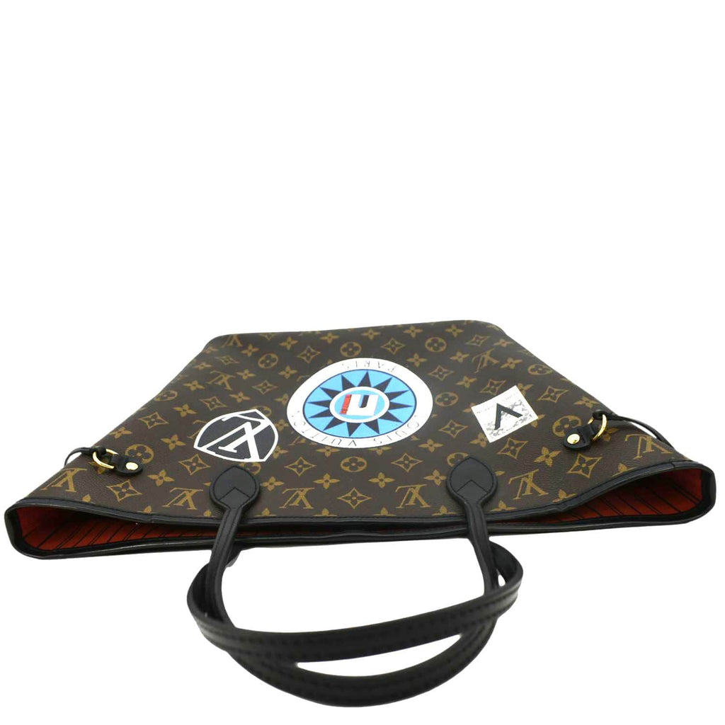 LOUIS VUITTON Neverfull My LV World Tour Monogram Canvas Tote Bag Brown