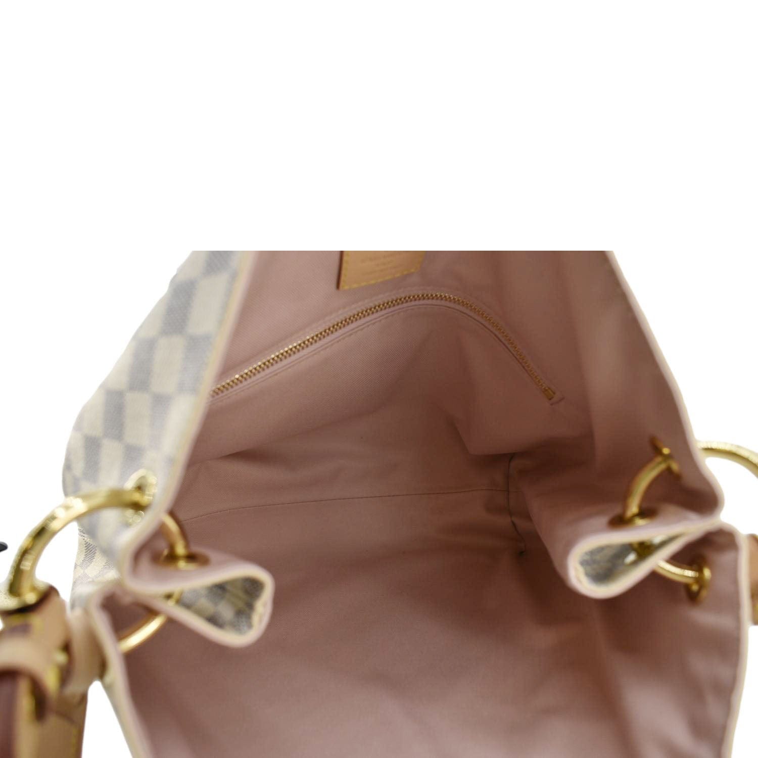 LOUIS VUITTON Graceful PM Damier Azur Shoulder Bag Rose Ballerine