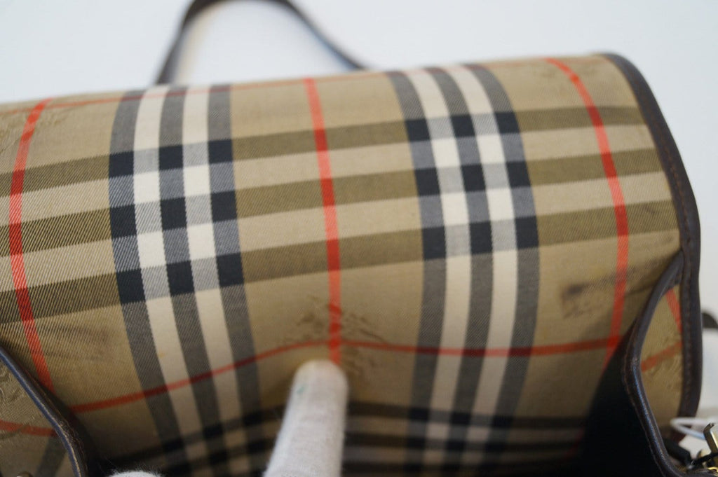 Burberry Shoulder Bag - Burberry Nova Check Bag Canvas Beige