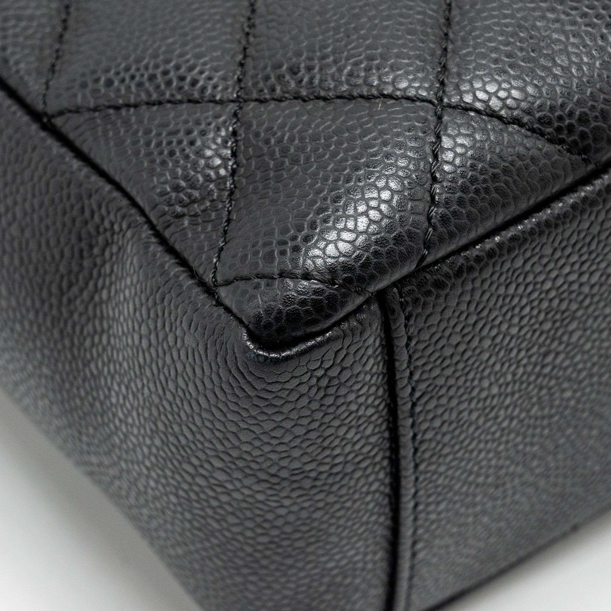Chanel Petit Shopping Tote Bag Caviar BLACK
