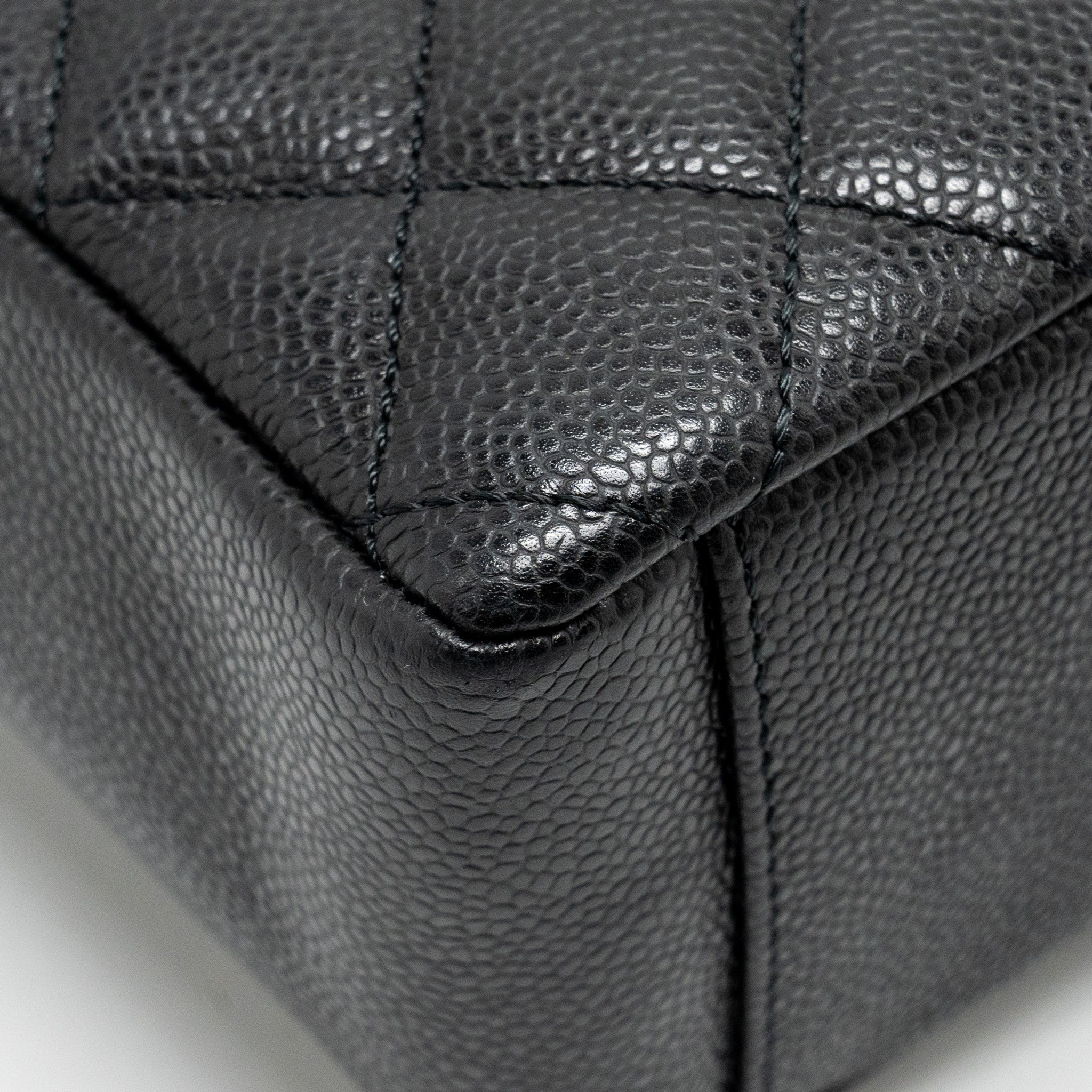 Chanel Petit Shopping Tote Bag Caviar BLACK