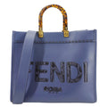 FENDI Sunshine Leather Crossbody Tote Bag Blue