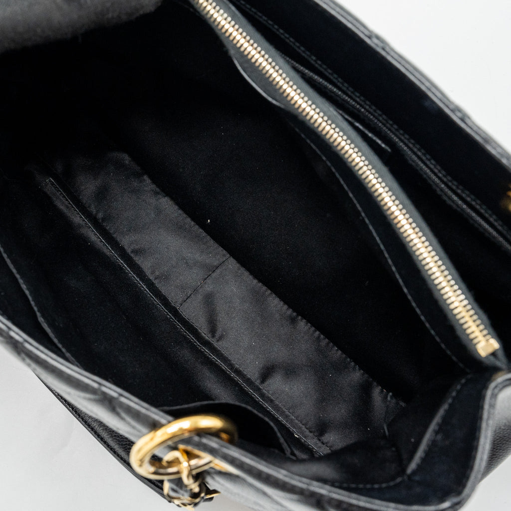 Chanel grand shopping tote bag caviar Black