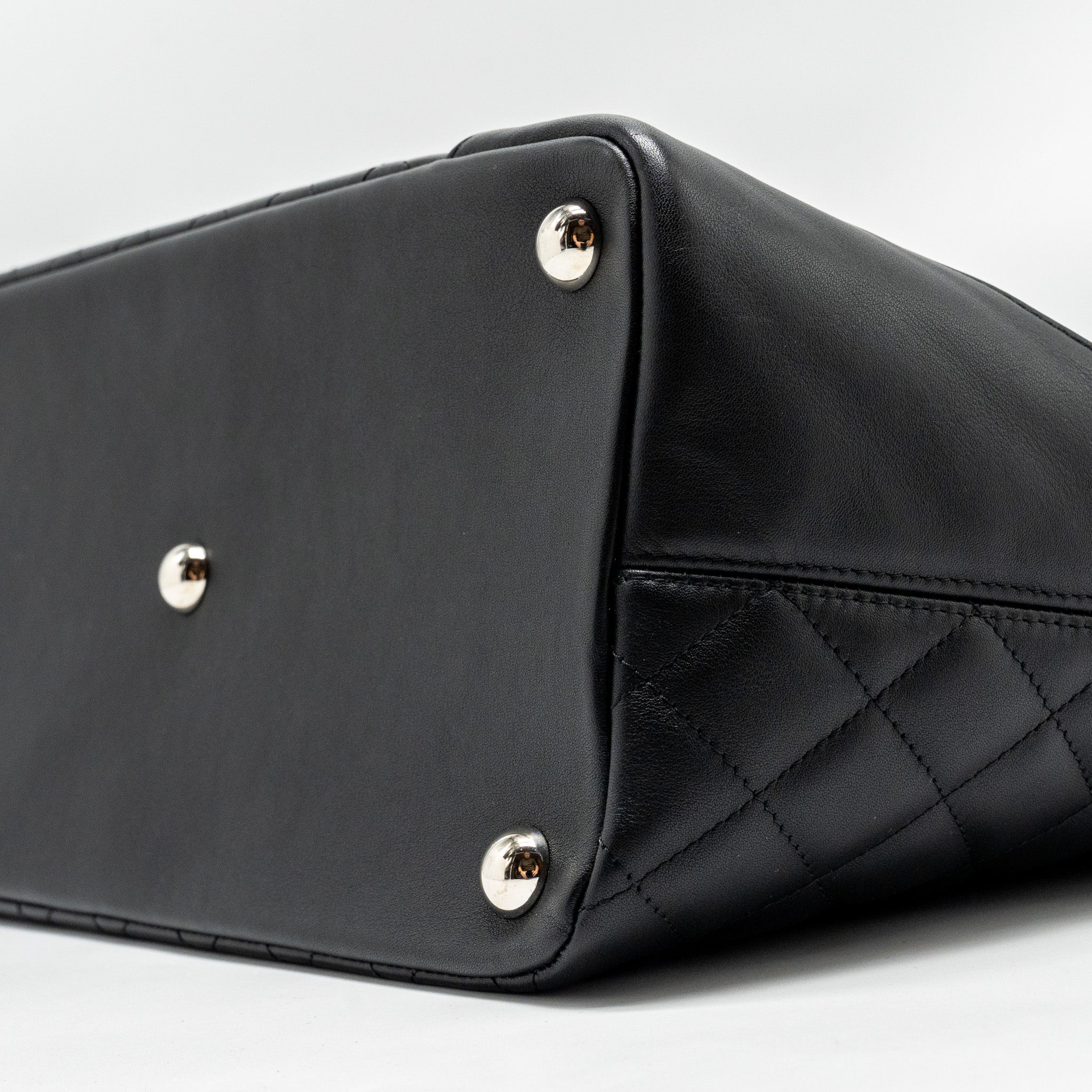 Chanel Cambon Ligne Tote Bag calfskin Black