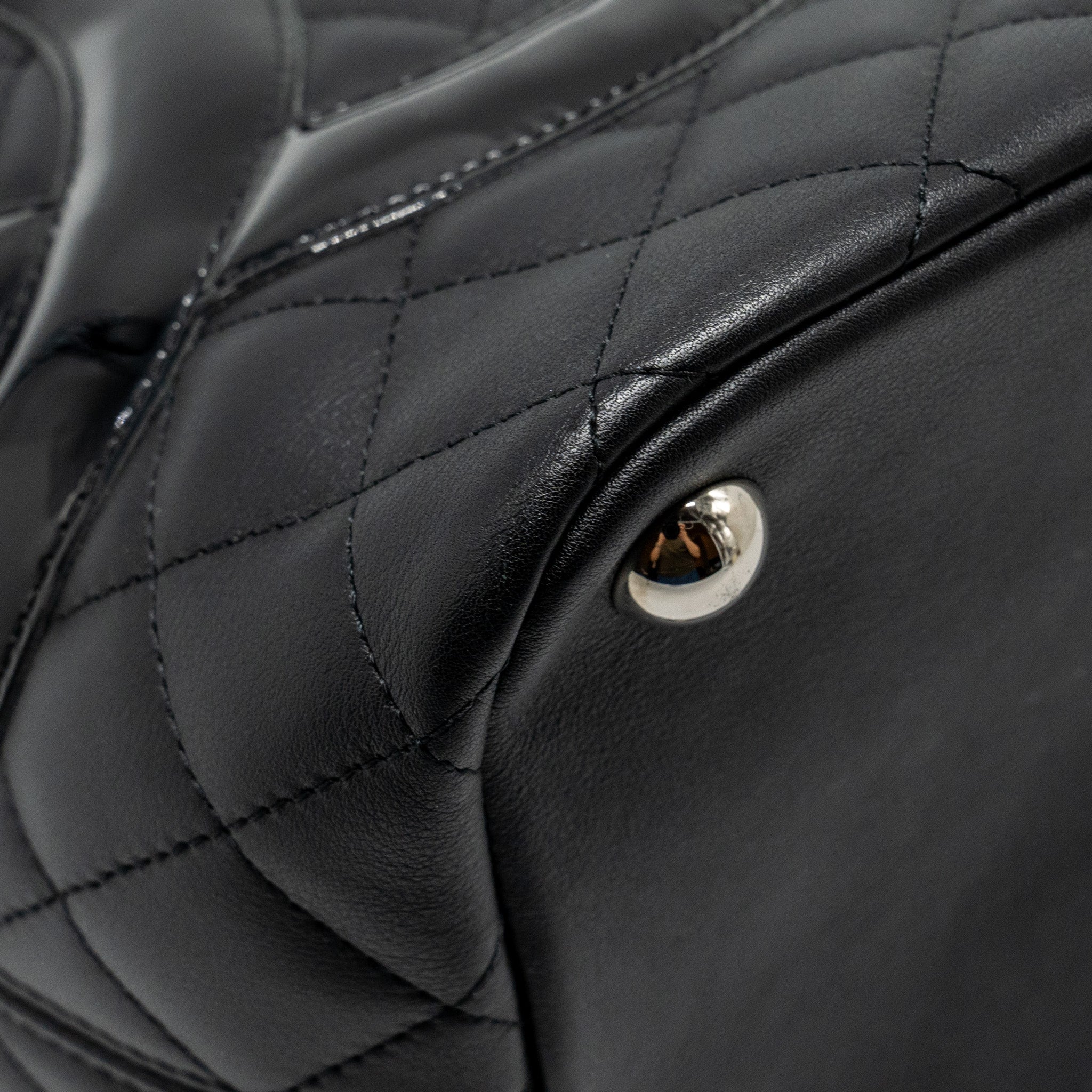 Chanel Cambon Ligne Tote Bag calfskin Black