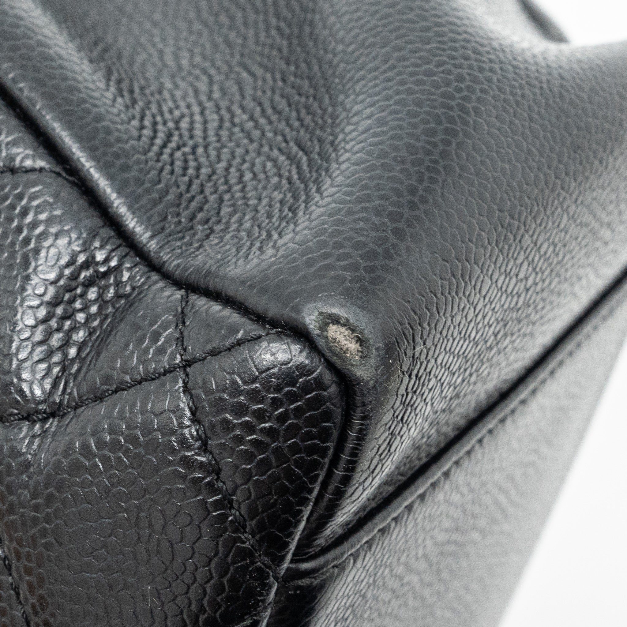Chanel grand shopping tote bag caviar Black