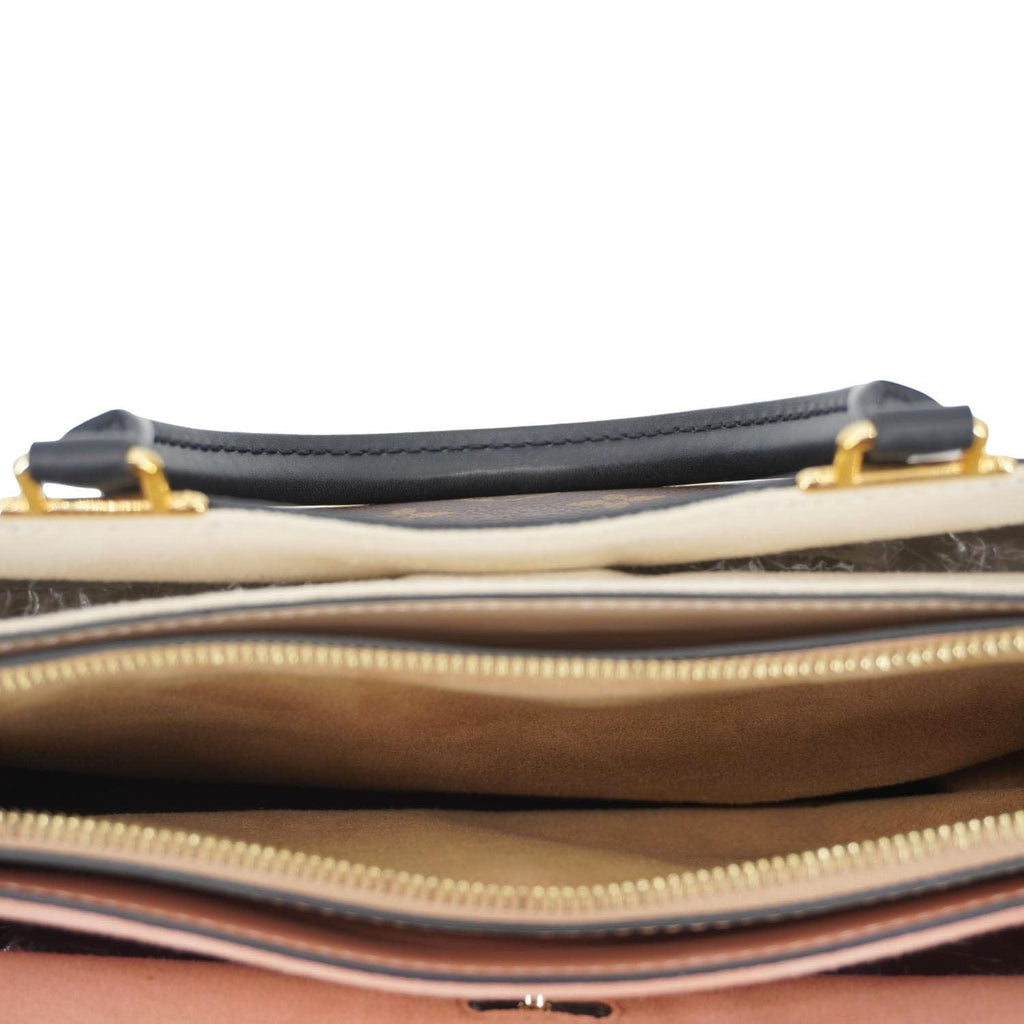 LOUIS VUITTON Millefeuille Monogram Canvas Shoulder Bag Brown