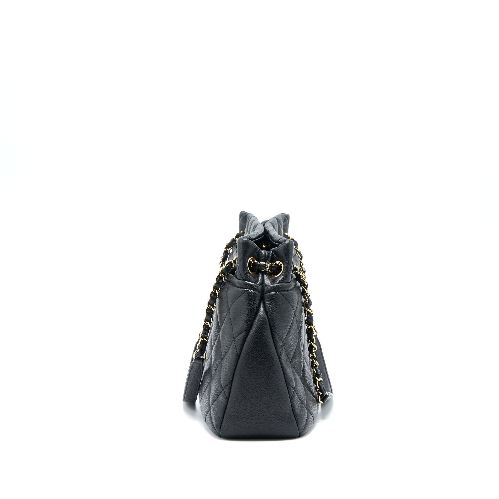 Chanel Matelasse Chain Tote Bag Caviar Black