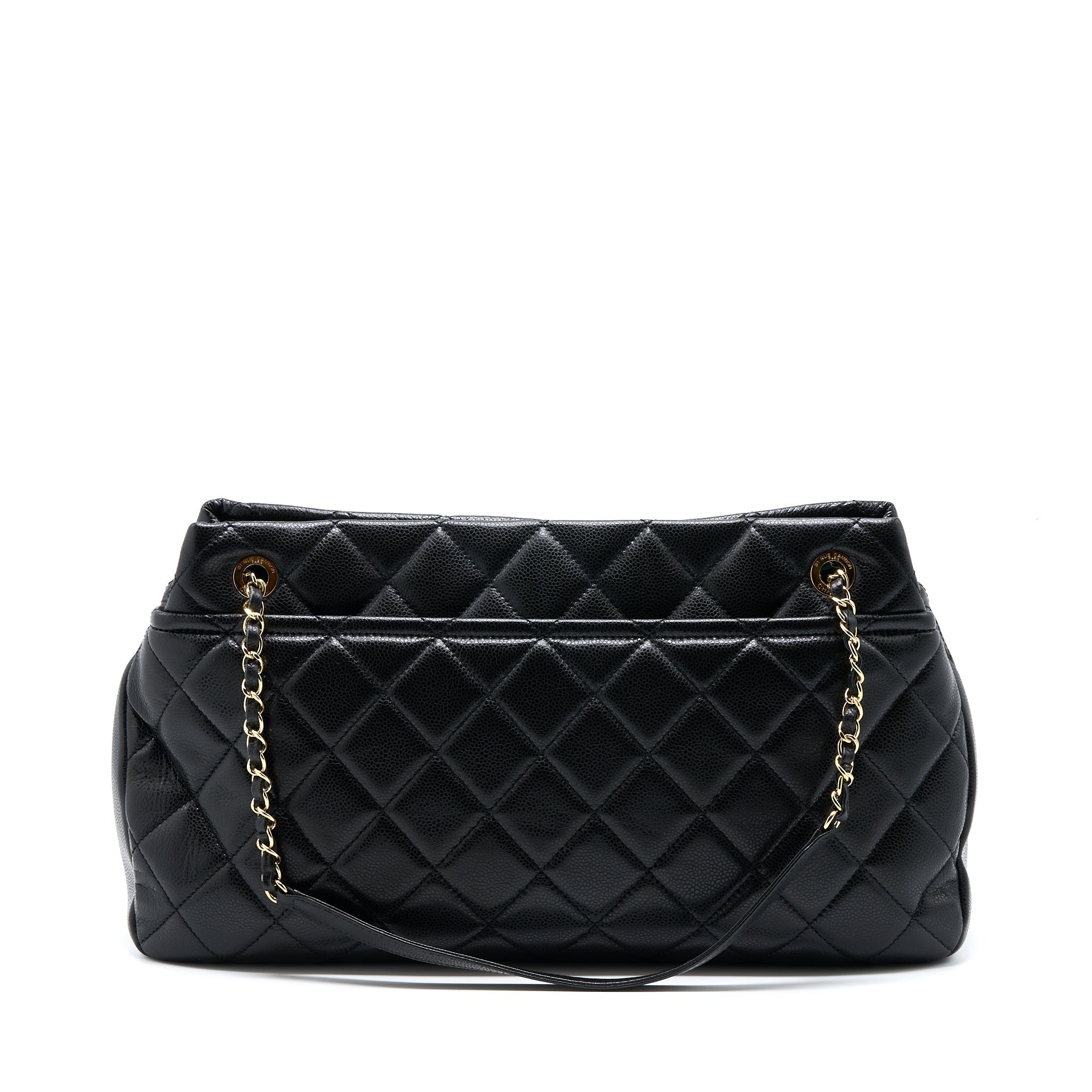 Chanel Matelasse Chain Tote Bag Caviar Black