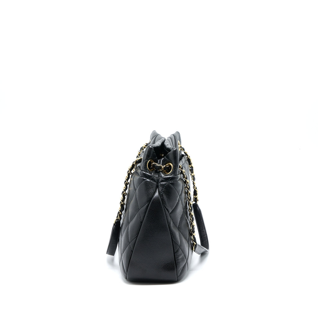 Chanel Matelasse Chain Tote Bag Caviar Black