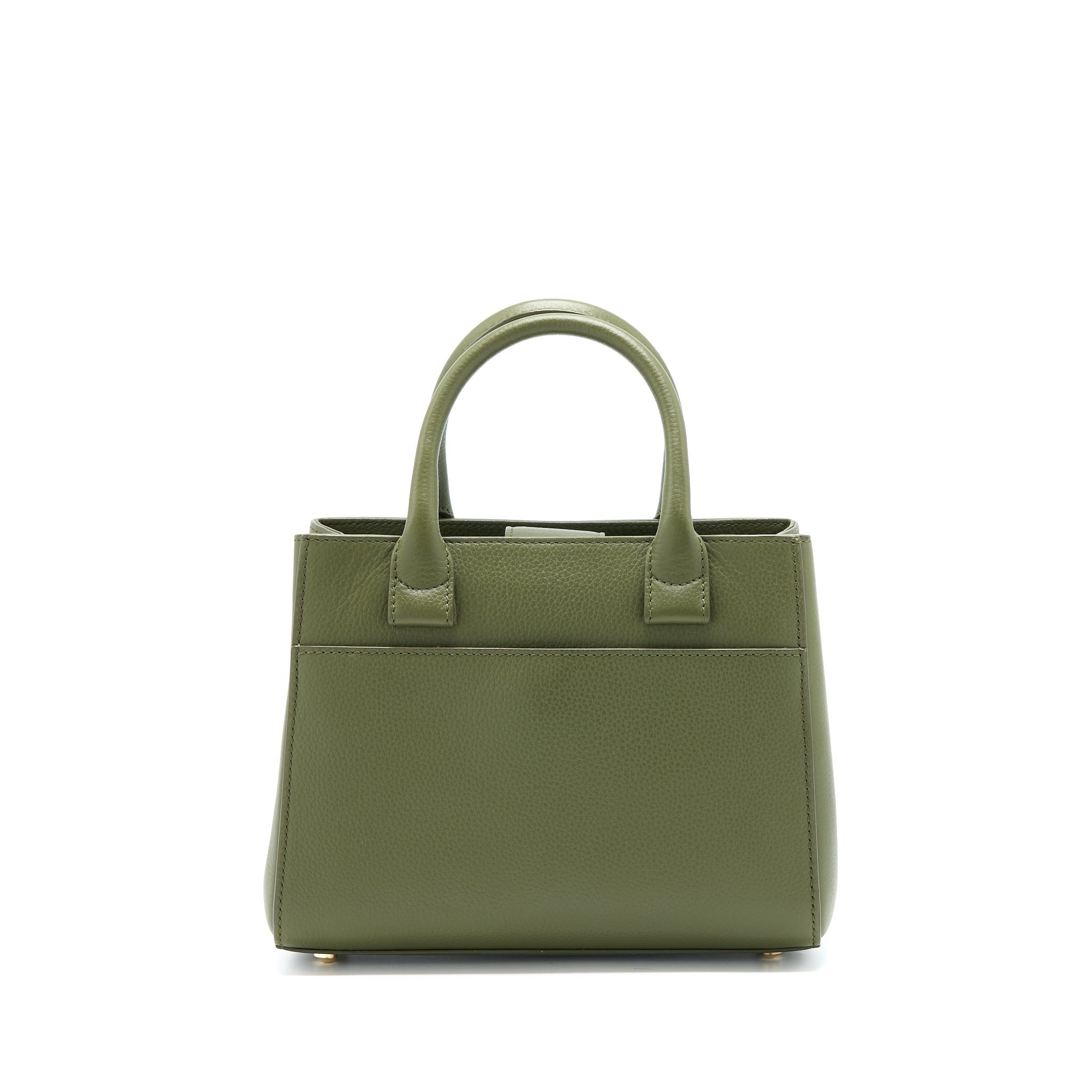 Chanel Small Top Handle Tote Calfskin Green L