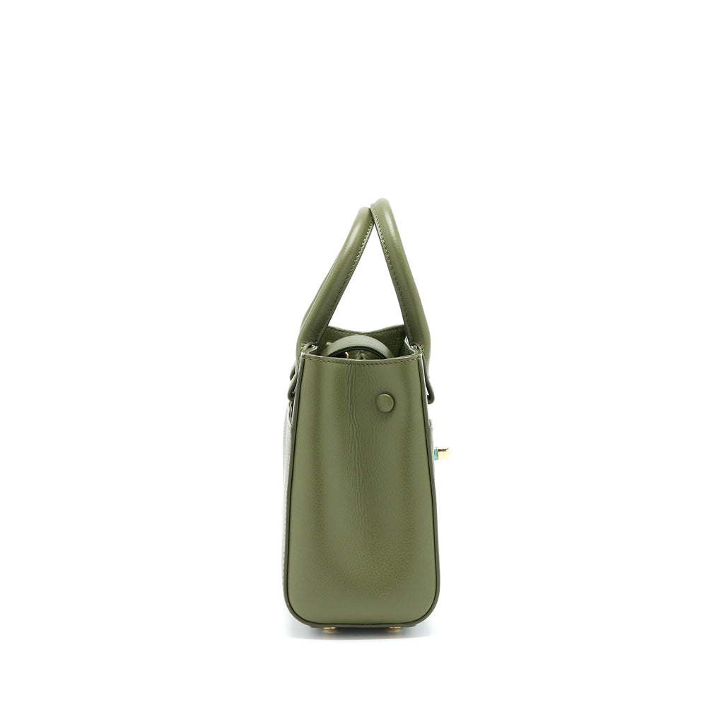 Chanel Small Top Handle Tote Calfskin Green L