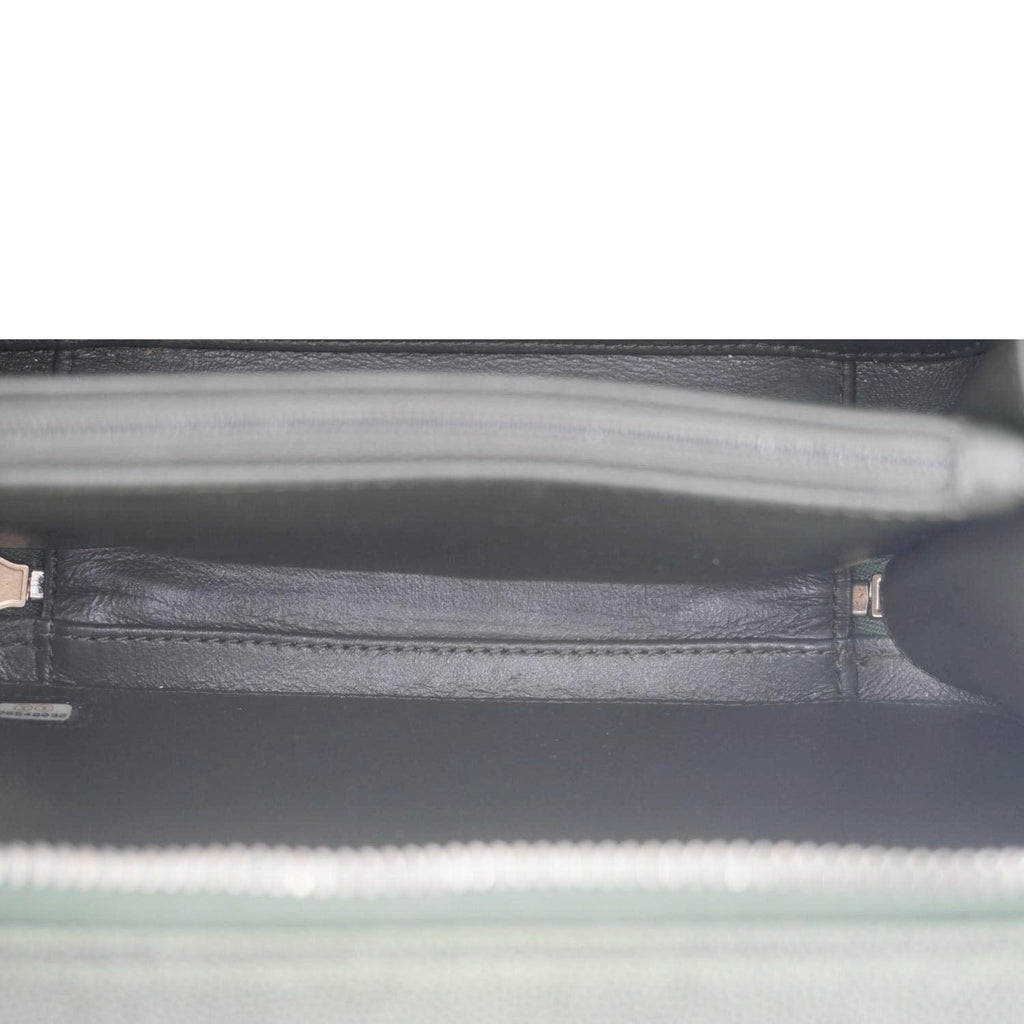 CHANEL Vanity Case Filigree CC Iridescent Quilted Caviar Leather Shoulder Bag Green